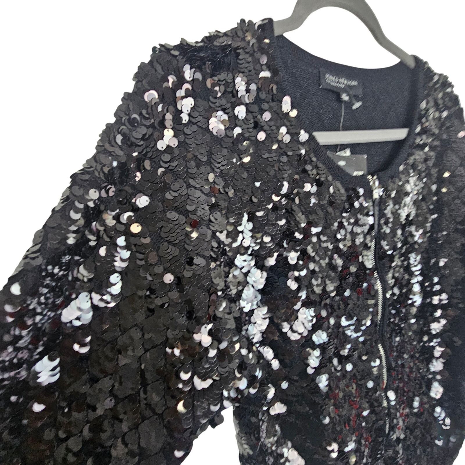 Jones New York NEW Jones New York Black Sequin Blazer Jacket Full Zip M Size M / US 6-8 / IT 42-44 - 5 Thumbnail