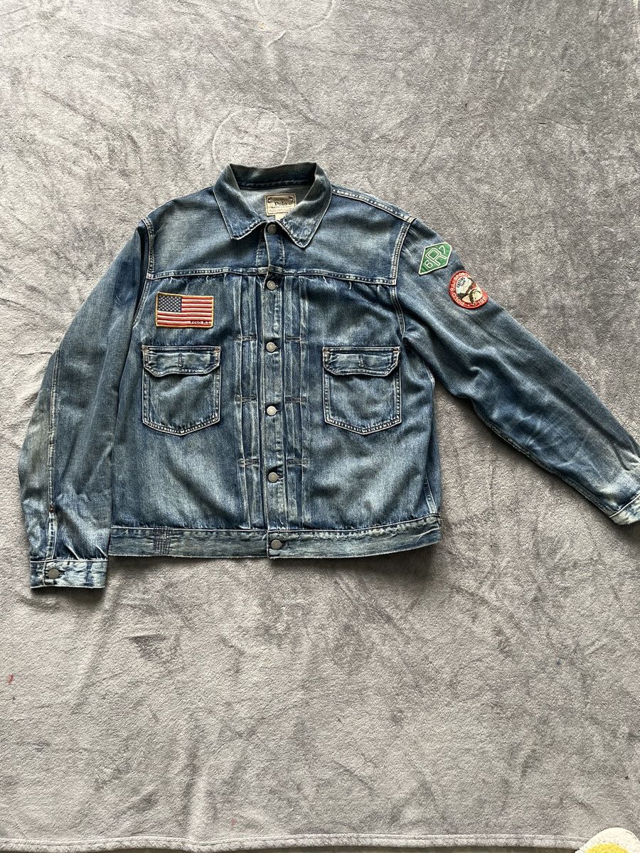 image of Polo Ralph Lauren Polo Sportsman Jean Jacket in Blue, Men's (Size Large)