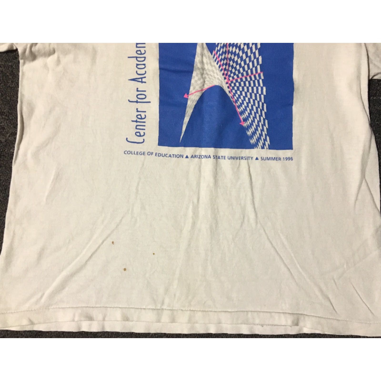 Vintage VINTAGE ASU Shirt XS White 90s Center For Academic Precocity Faded Single Stitch USA University School Vaporwave Grunge Hip Hop Punk Rock 80s Asian? Size US XS / EU 42 / 0 - 4 Thumbnail