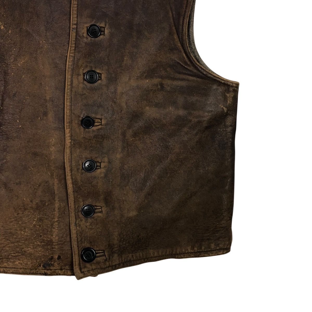Japanese Brand 🔥RICH BROWN VINTAGE VEST LEATHER JACKET ISSEY MIYAKE Size US M / EU 48-50 / 2 - 7 Thumbnail