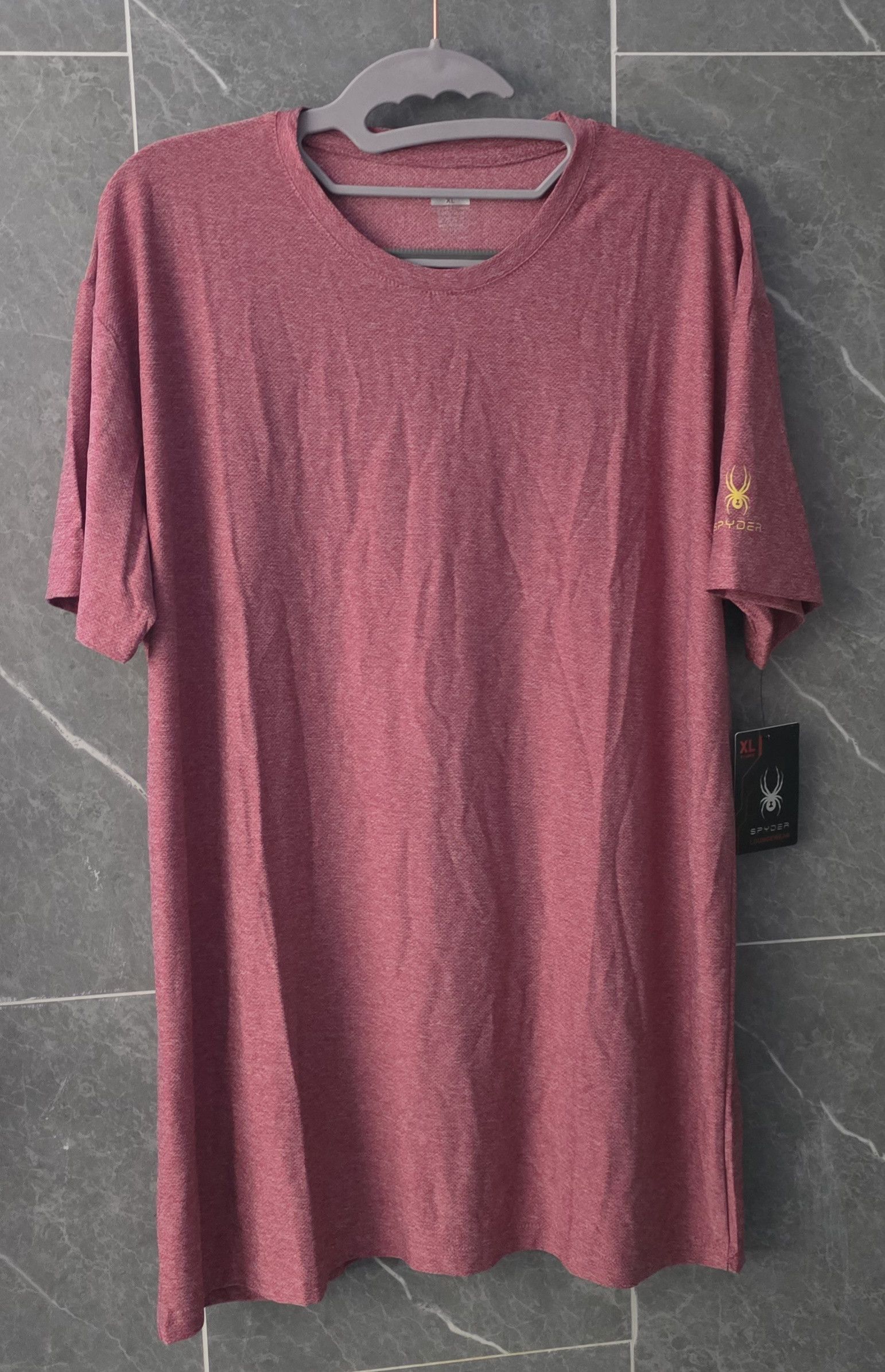 Spyder NWT Spyder Loungewear Active Basics Heather Red SS Shirt XL Size US XL / EU 56 / 4 - 1 Thumbnail