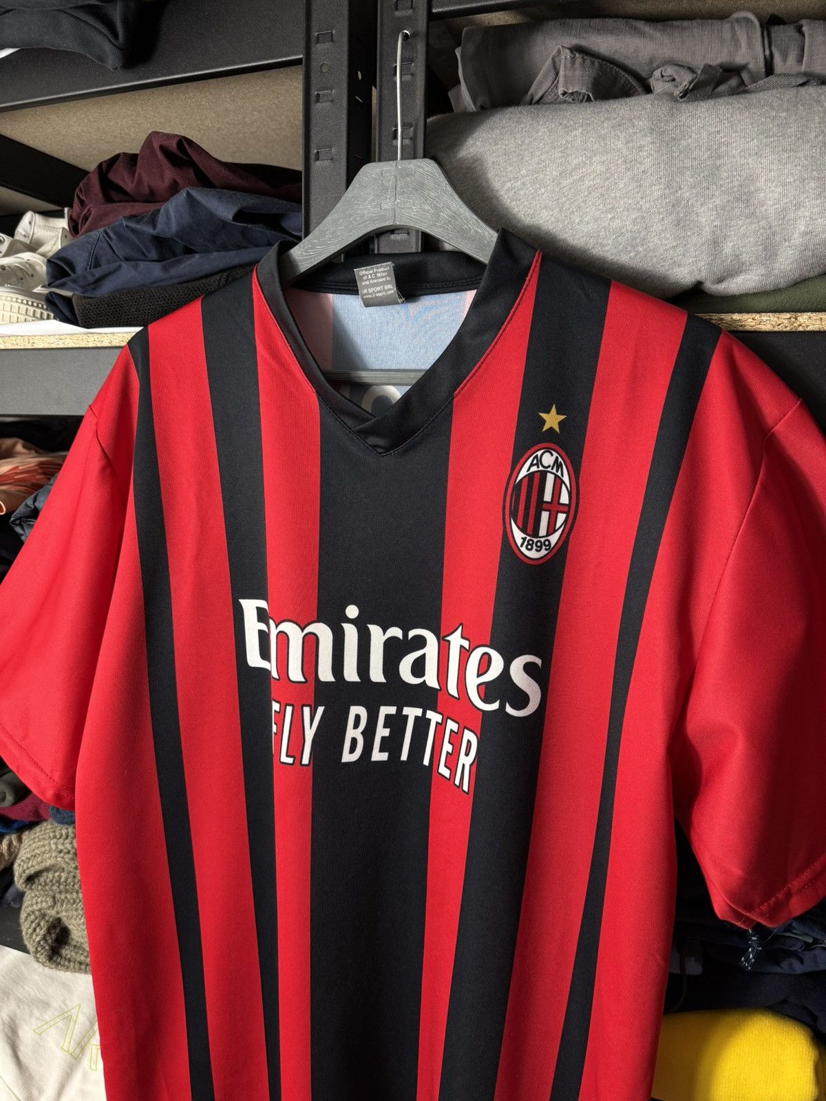 Umbro AC Milan Giroud #9 Jersey 2022 Soccer Shirt Black Football Size US L / EU 52-54 / 3 - 4 Thumbnail