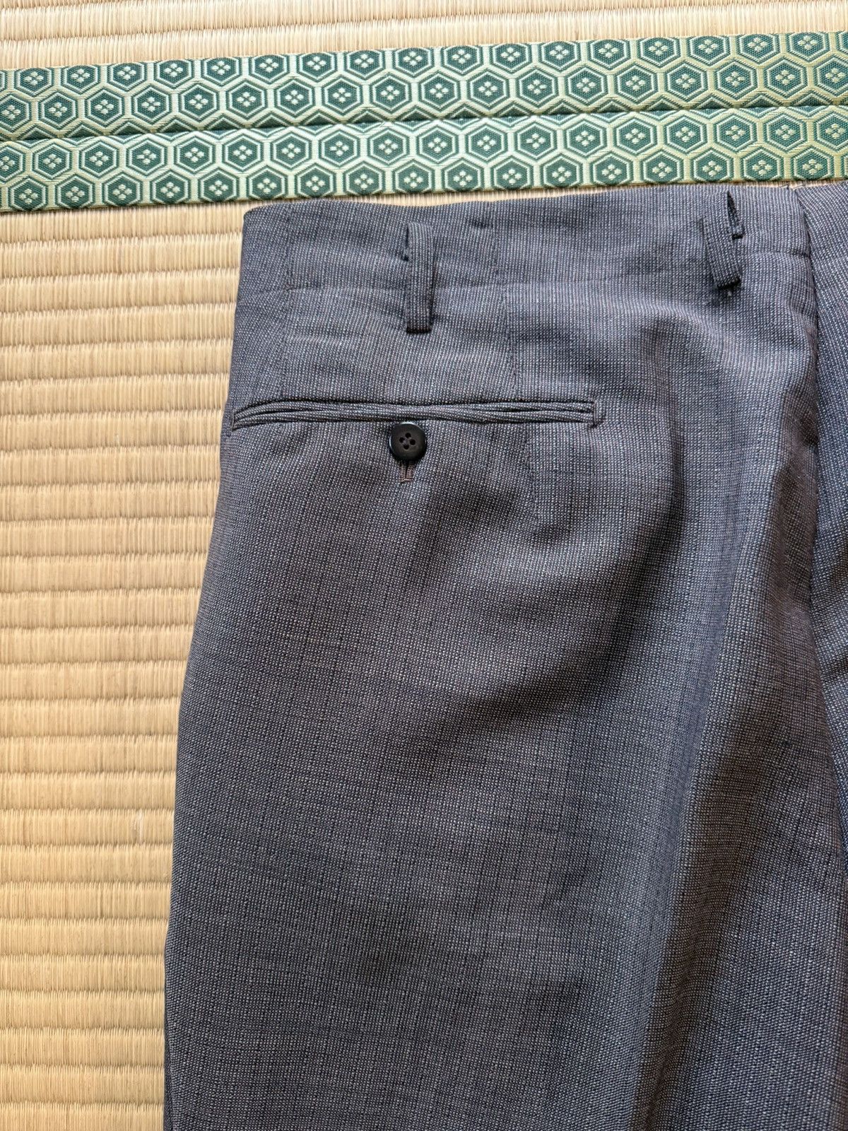 Other Spring&Summer Vintage Japanese Charcoal Blue Wool Slacks Size US 36 / EU 52 - 3 Thumbnail