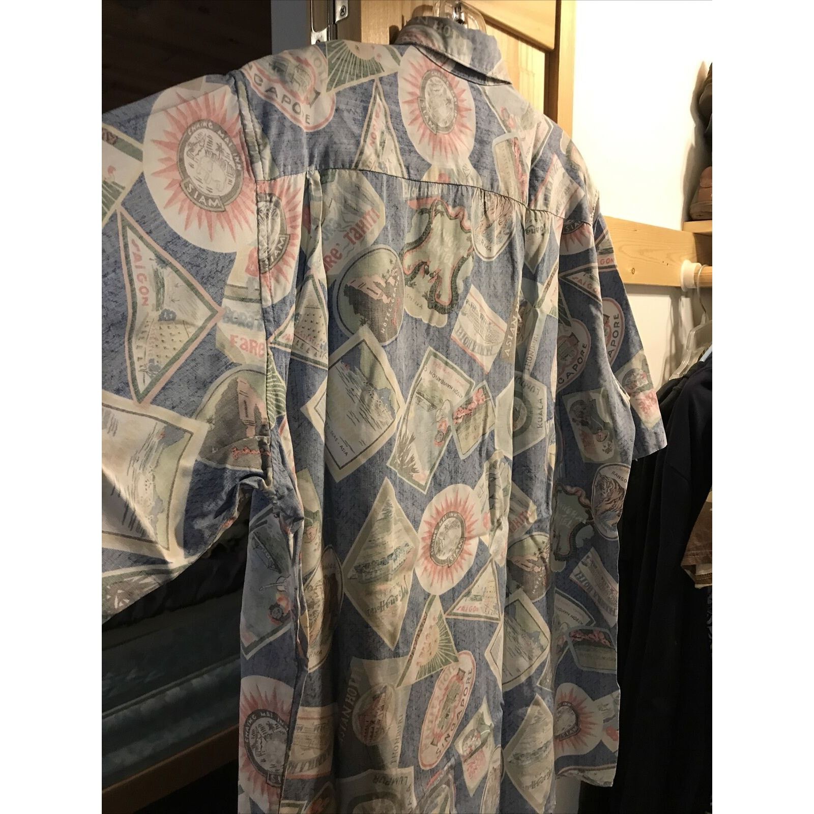 Reyn Spooner Reyn Spooner Vintage Men’s M Blue SS Rayon Hawaiian Shirt Size US M / EU 48-50 / 2 - 10 Thumbnail