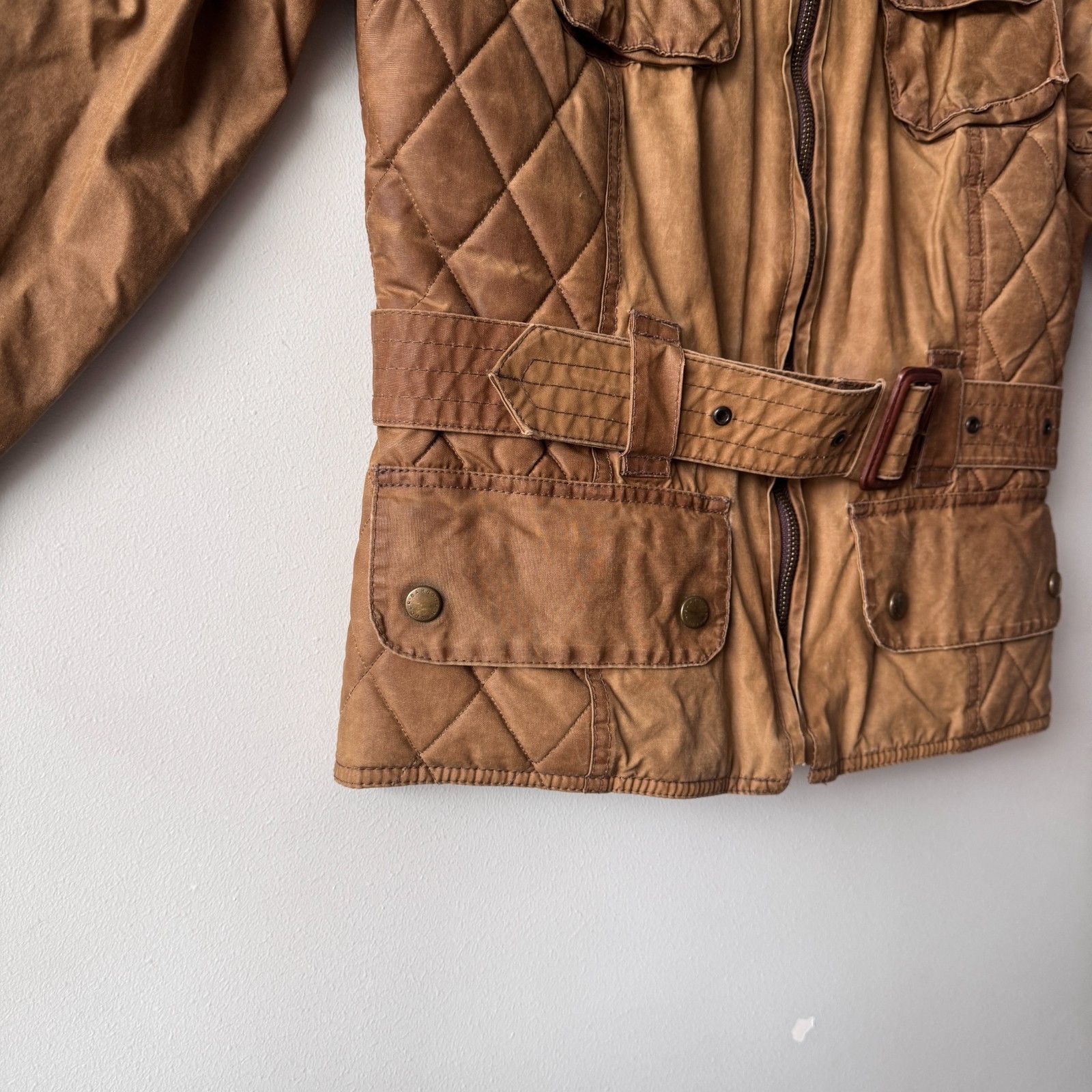 Barbour Barbour International Tartan Wax Biker Jacket Vintage Size M / US 6-8 / IT 42-44 - 10 Thumbnail