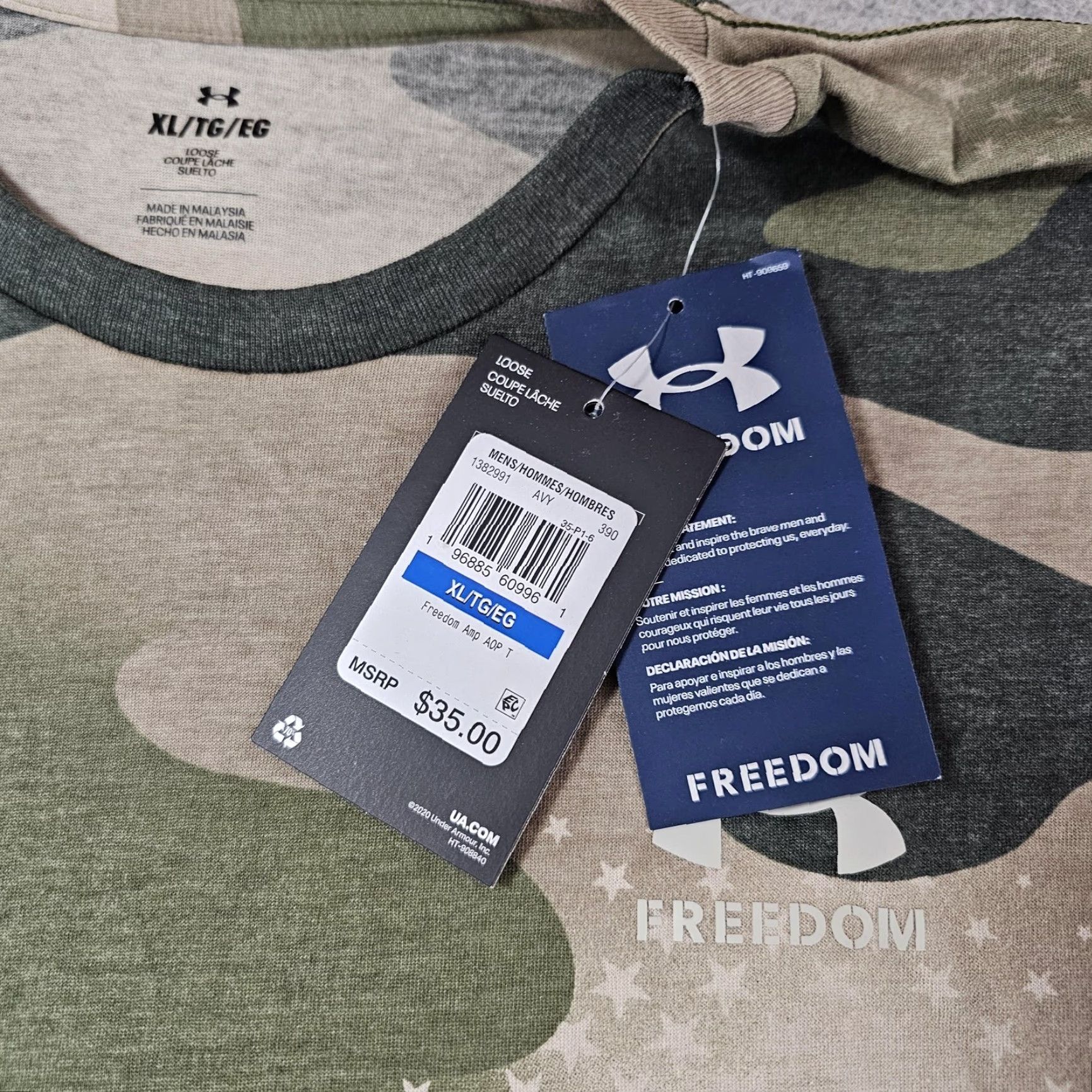 Under Armour Under Armour Mens XL Green Camo Freedom Flag T-Shirt User: Under Armour Mens XL Green Camo Freedom Flag T-Shirt Size US XL / EU 56 / 4 - 5 Thumbnail