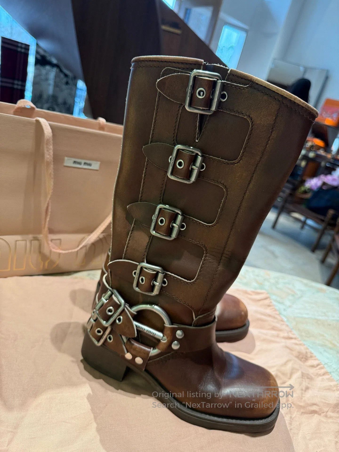 Miu Miu Miu Miu Classic Mid-Calf Leather Boots. Size US 6 / IT 36 - 4 Thumbnail