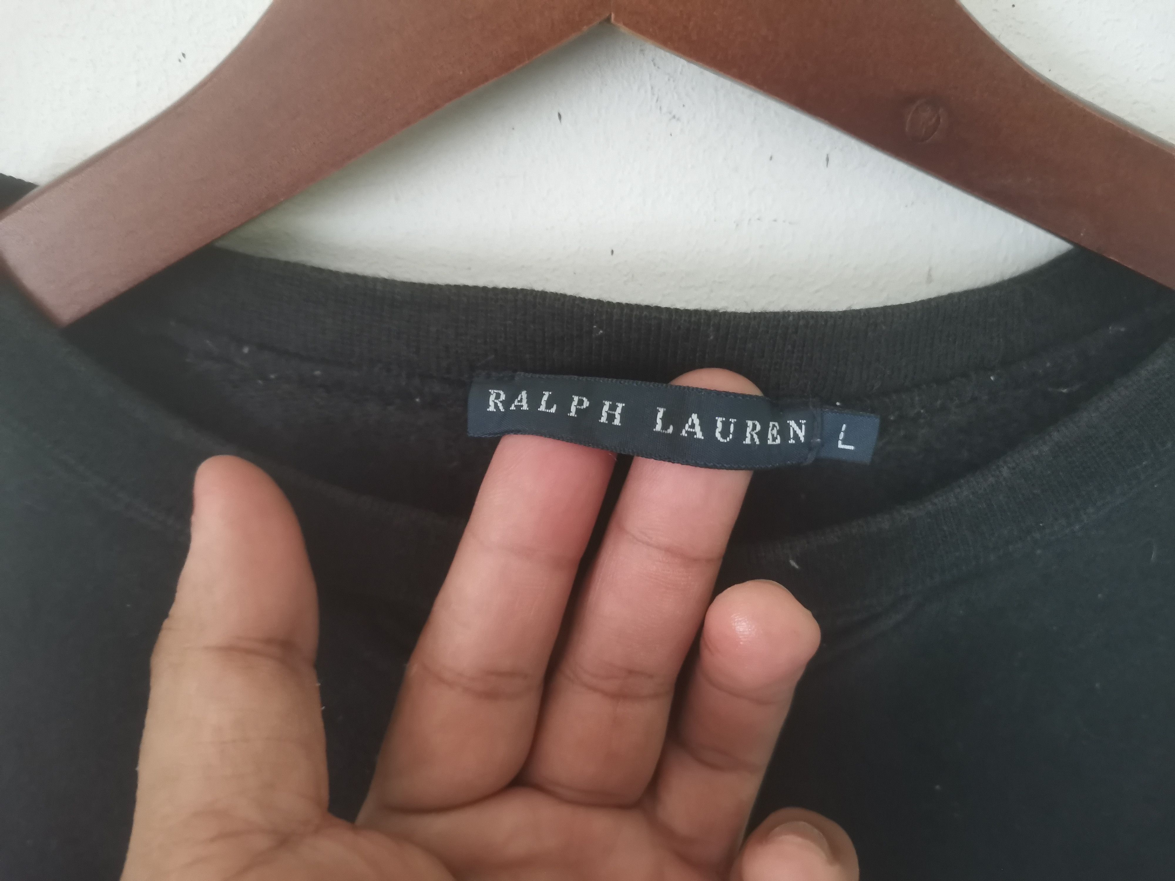Ralph Lauren × Vintage Rare Ralph Lauren sweatshirt black colour Size US L / EU 52-54 / 3 - 3 Thumbnail