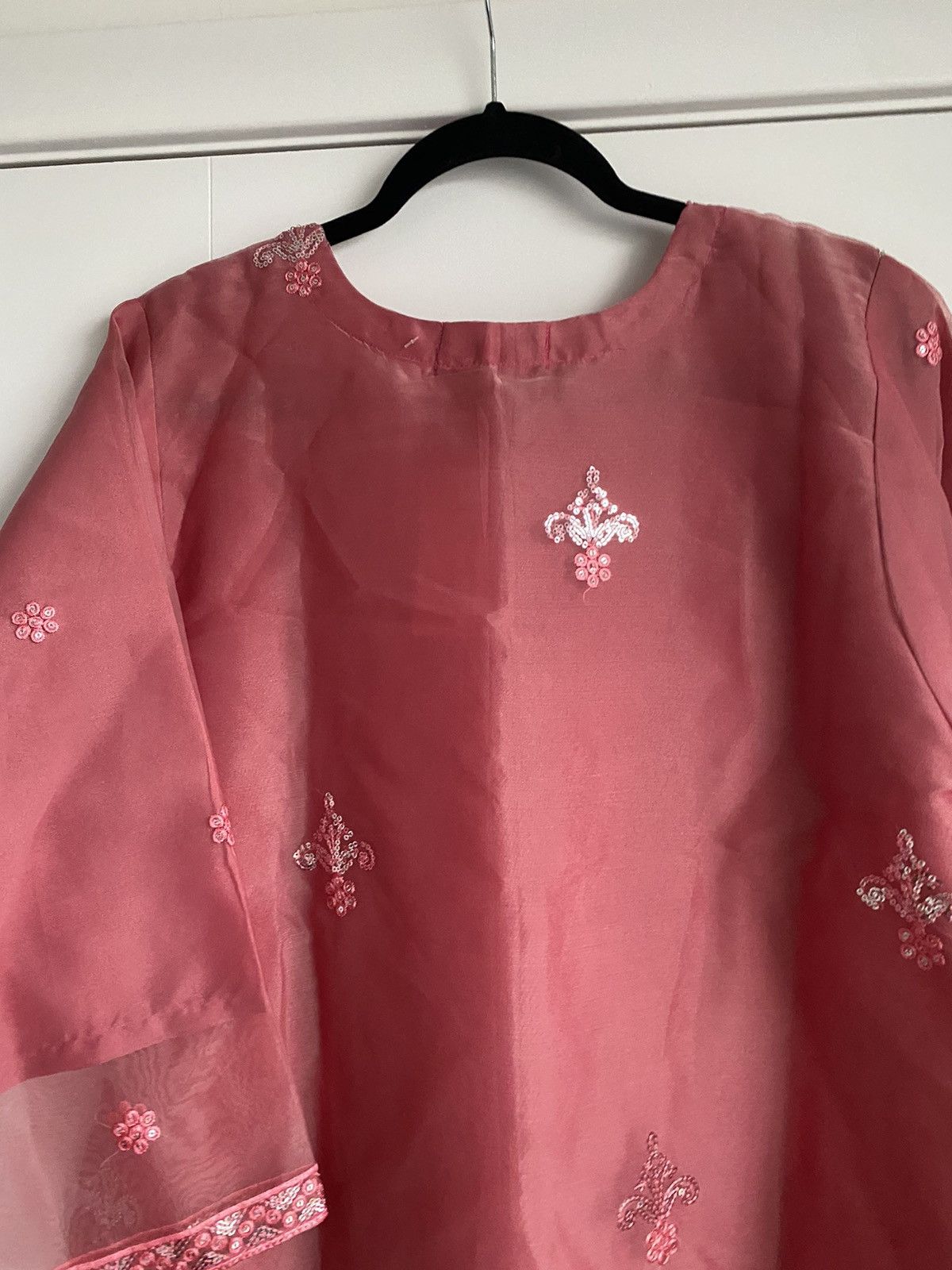 Other NWT Mehzabeen Peach/Pink Size L kurta 1pc Kameez Size L / US 10 / IT 46 - 9 Thumbnail