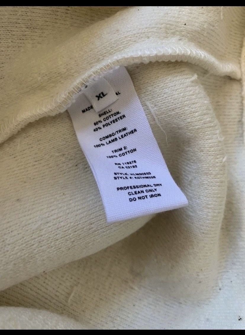 Helmut Lang HELMUT LANG SHAGGY FLEECE/LEATHER PULLOVER Size US XL / EU 56 / 4 - 22 Thumbnail