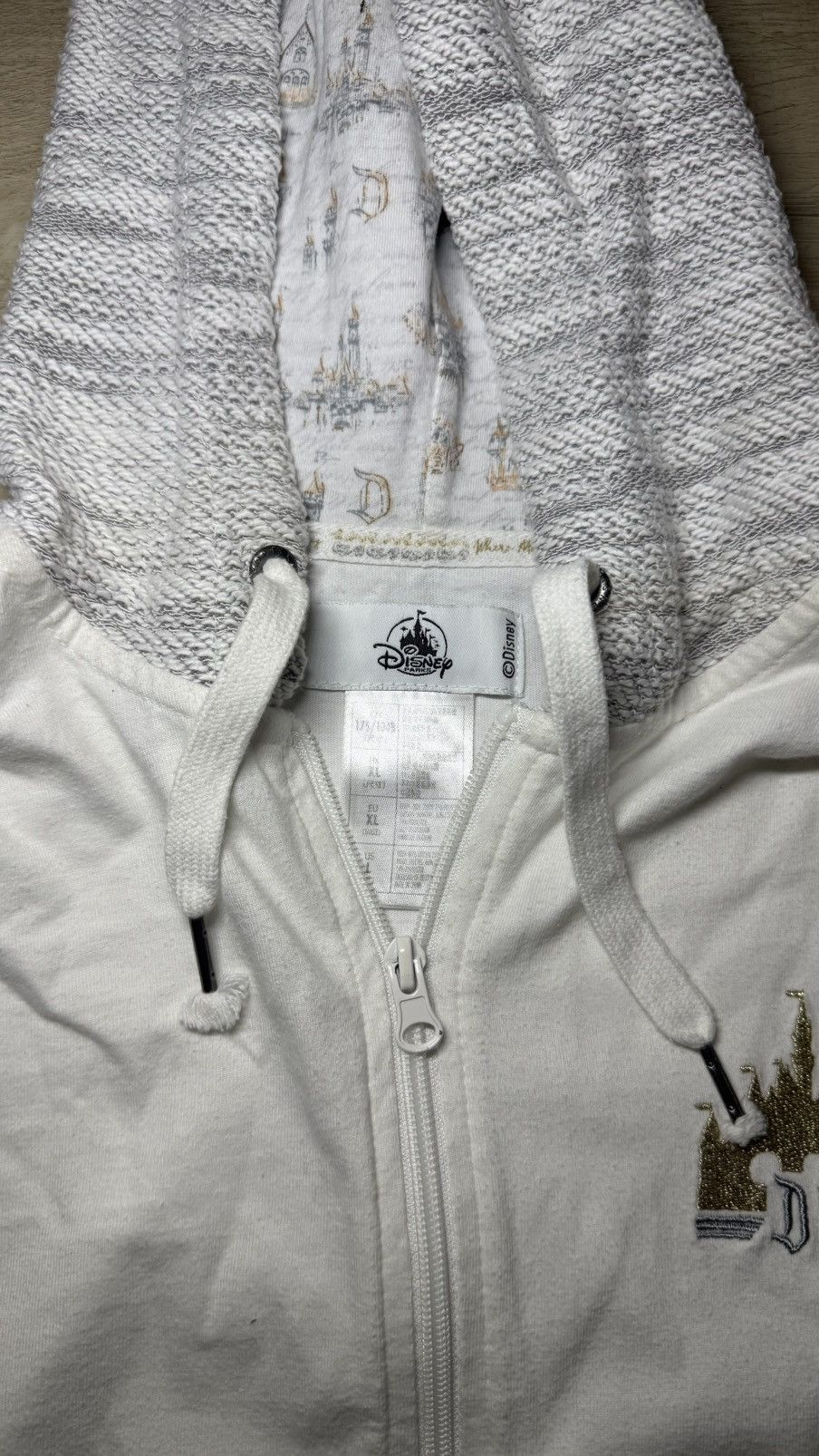Disney Vintage / Y2K Disney Silver Gold Cinderella Castle Hoodie Size XL / US 12-14 / IT 48-50 - 3 Thumbnail