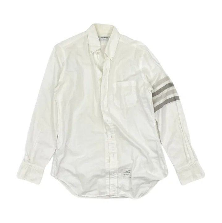 Thom Browne White Casual Long Sleeve Shirt