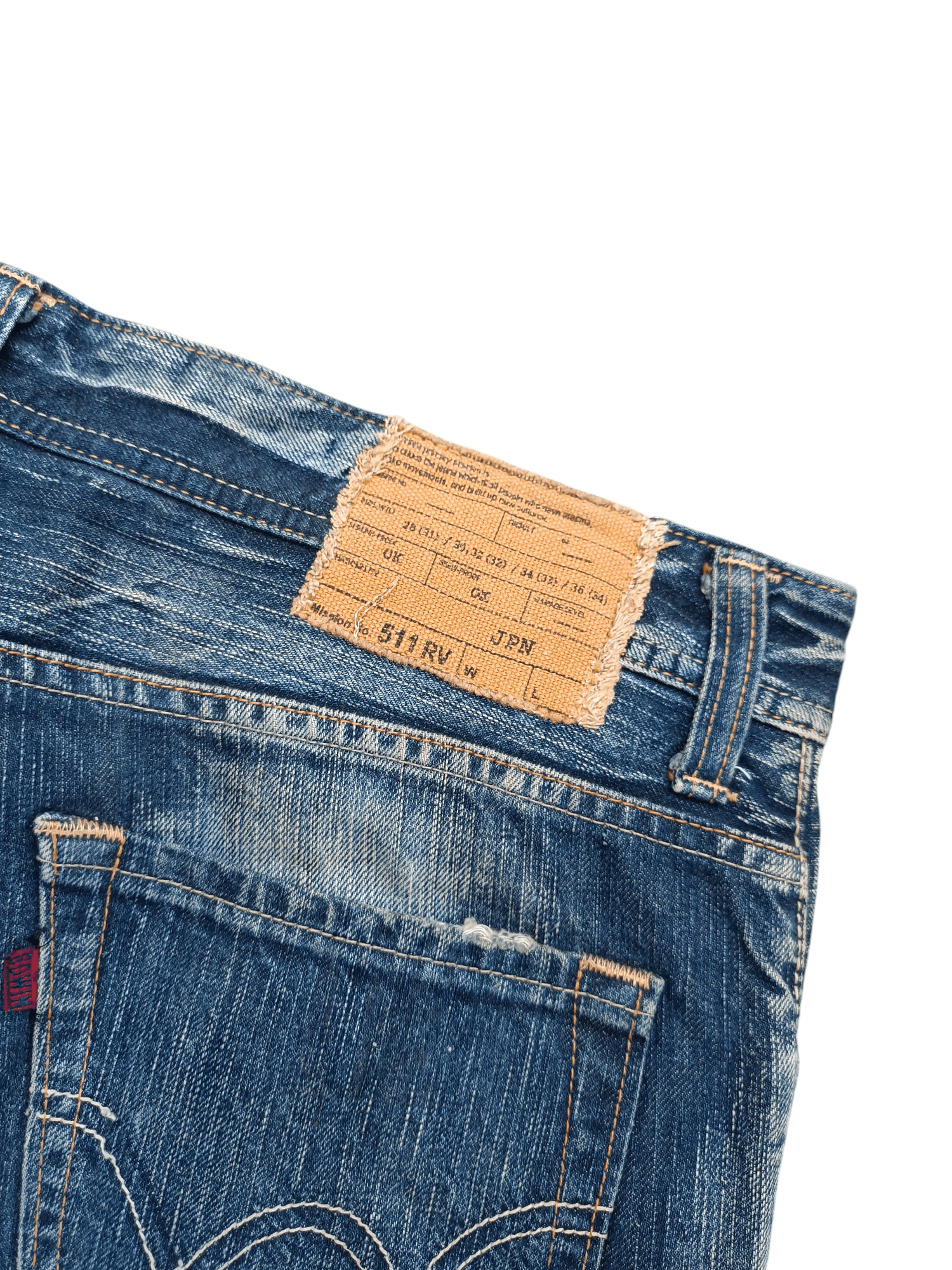 Edwin × Japanese Brand Flare💥Vintage 511 RV Edwin Japan Denim Size US 34 / EU 50 - 14 Thumbnail