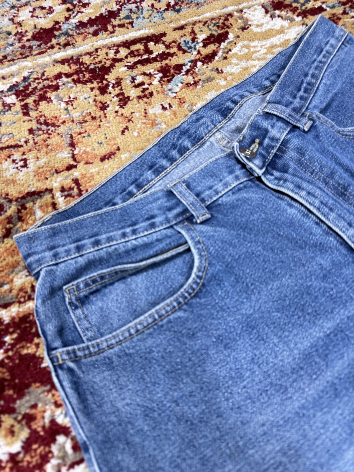 Vintage ᶠᵃⁿᶜʸᵍᵘʸ Vintage Baggy Washed Denim Jeans Wide leg Y2K Size US 33 - 5 Thumbnail