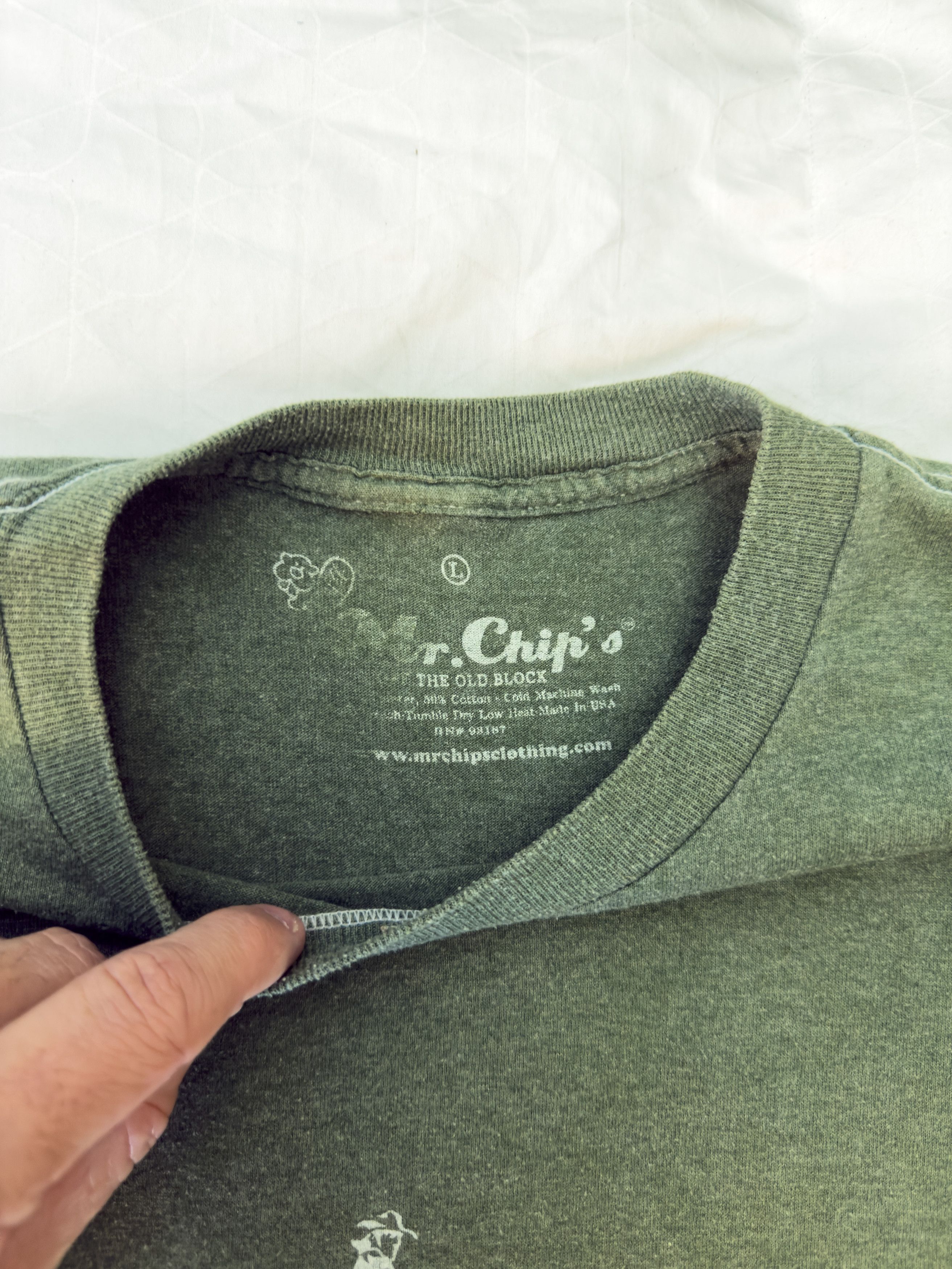 Other Y2K Mr. Chips Texas Cowboy Graphic T-Shirt Made in USA Size US L / EU 52-54 / 3 - 5 Thumbnail