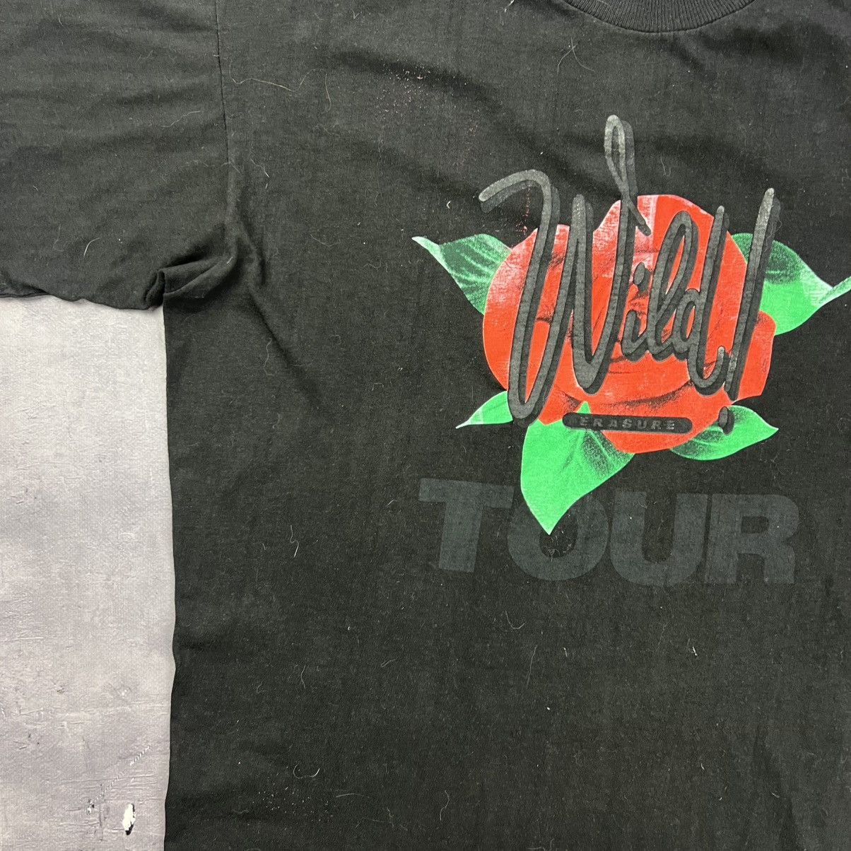 Vintage Rare! Erasure Wild Tour Concert Vintage Tee 1989 France Size US L / EU 52-54 / 3 - 9 Thumbnail