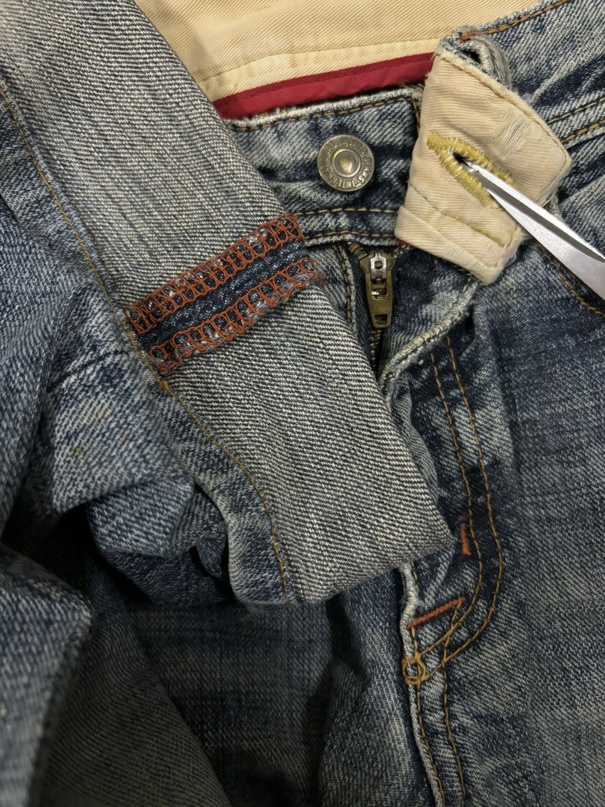 Tornado Mart Vintage Japanese Brand Mud Wash Flare Destroyed Grunge Jeans Size US 30 / EU 46 - 4 Thumbnail