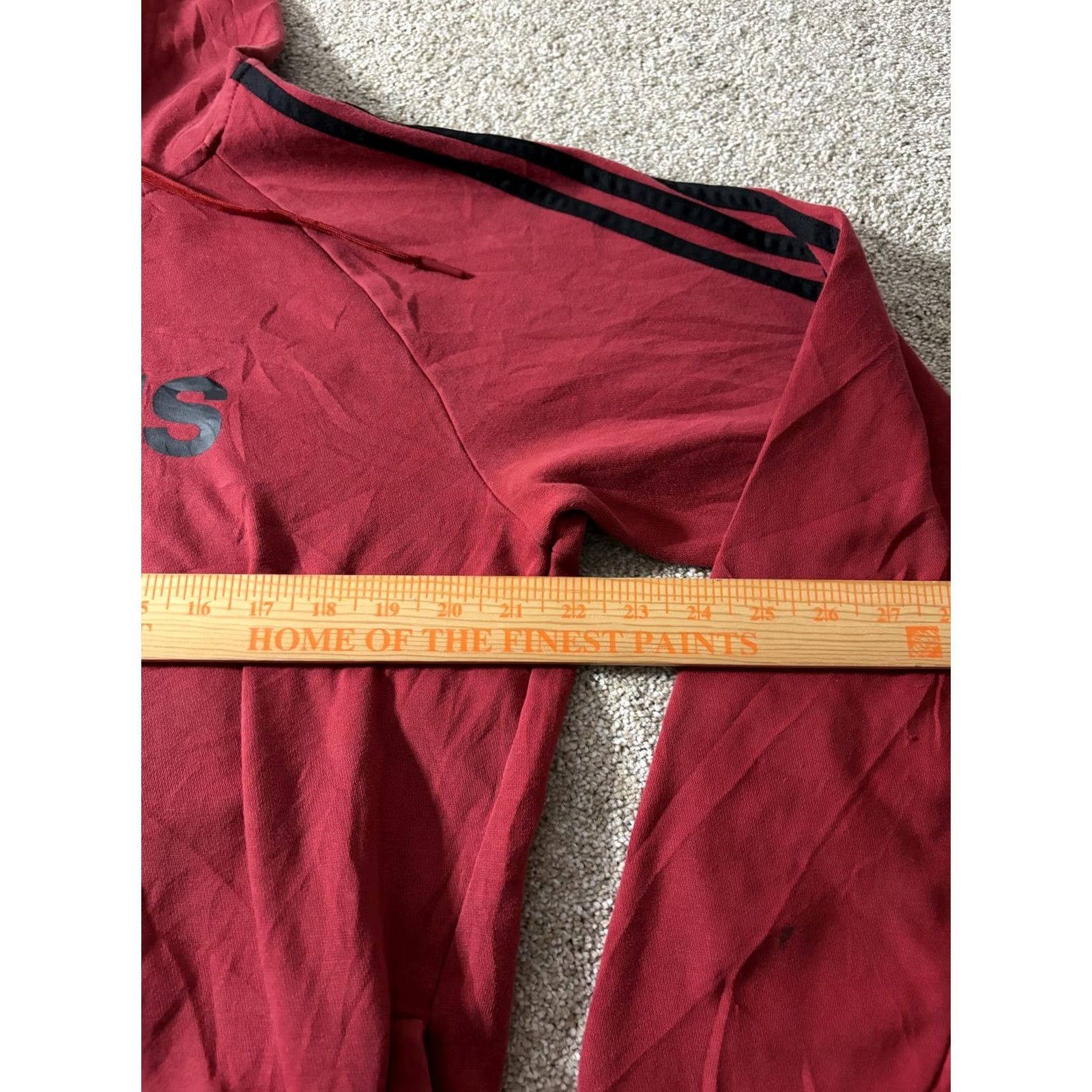 Adidas Adidas Hoodie Mens Large Red 3-Stripes Fleece Pullover Logo Sweatshirt Athletic Size US L / EU 52-54 / 3 - 5 Thumbnail