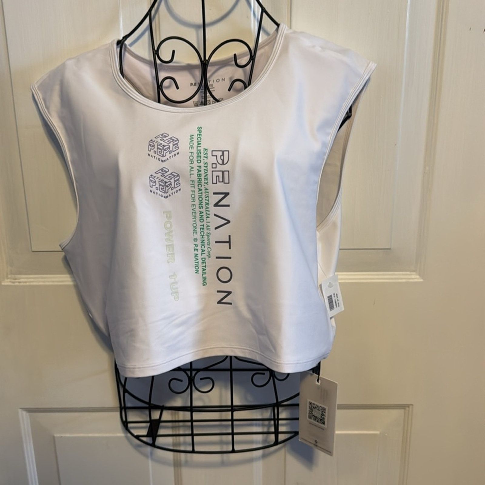 P.E Nation P.E Nation Cropped cutout printed stretch-jersey top XXL Size XXL / US 16-18 / IT 52-54 - 7 Thumbnail