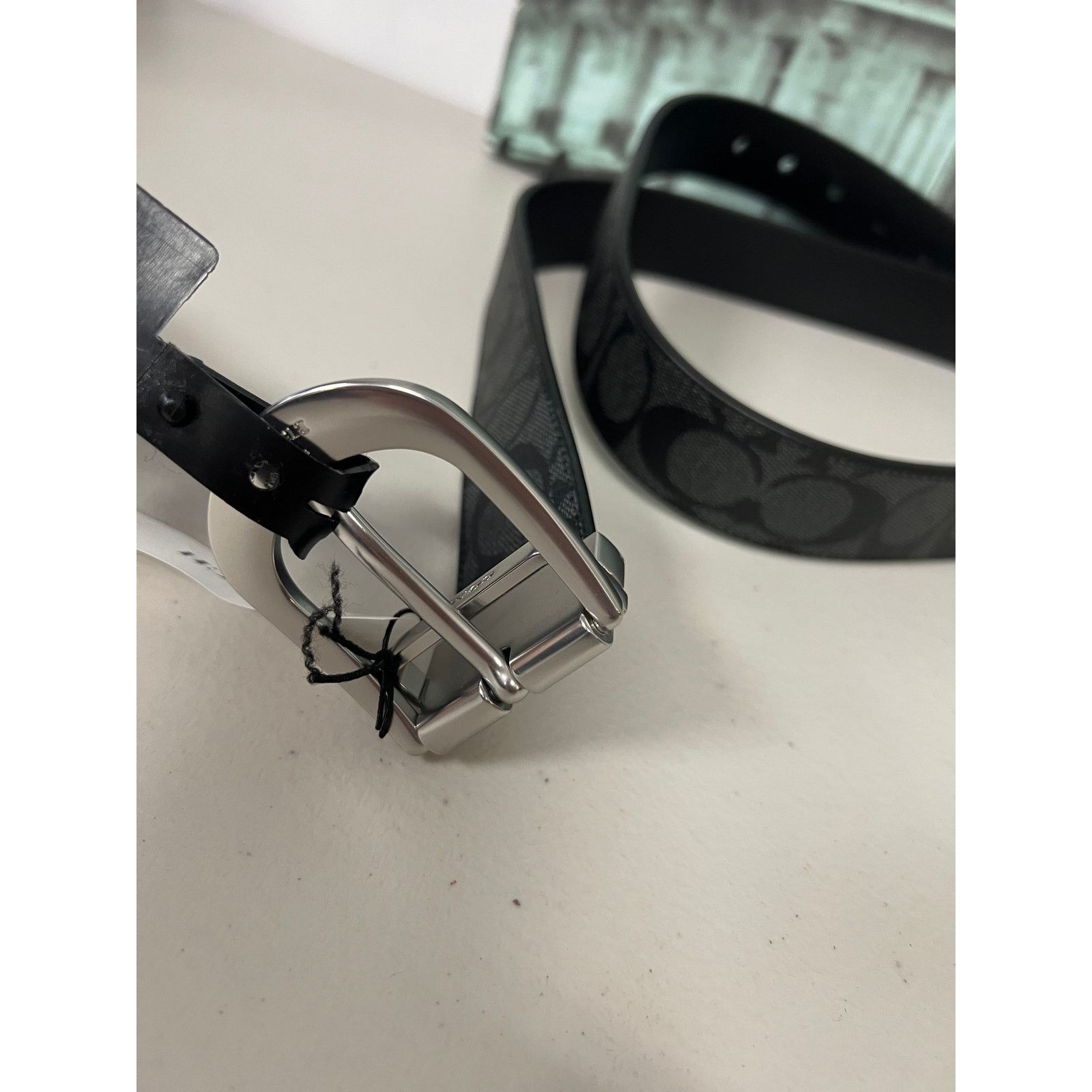 Coach Coach CF276 Classic Buckle Cut To Size Belt 38Mm in Graphite Size ONE SIZE - 3 Thumbnail