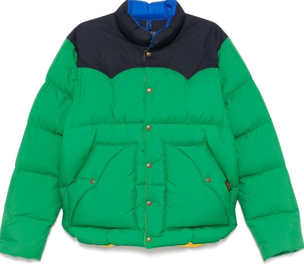 Polo Ralph Lauren Polo Ralph Lauren Color Block Western Down Puffer Jacket Size US XL / EU 56 / 4 - 5 Thumbnail