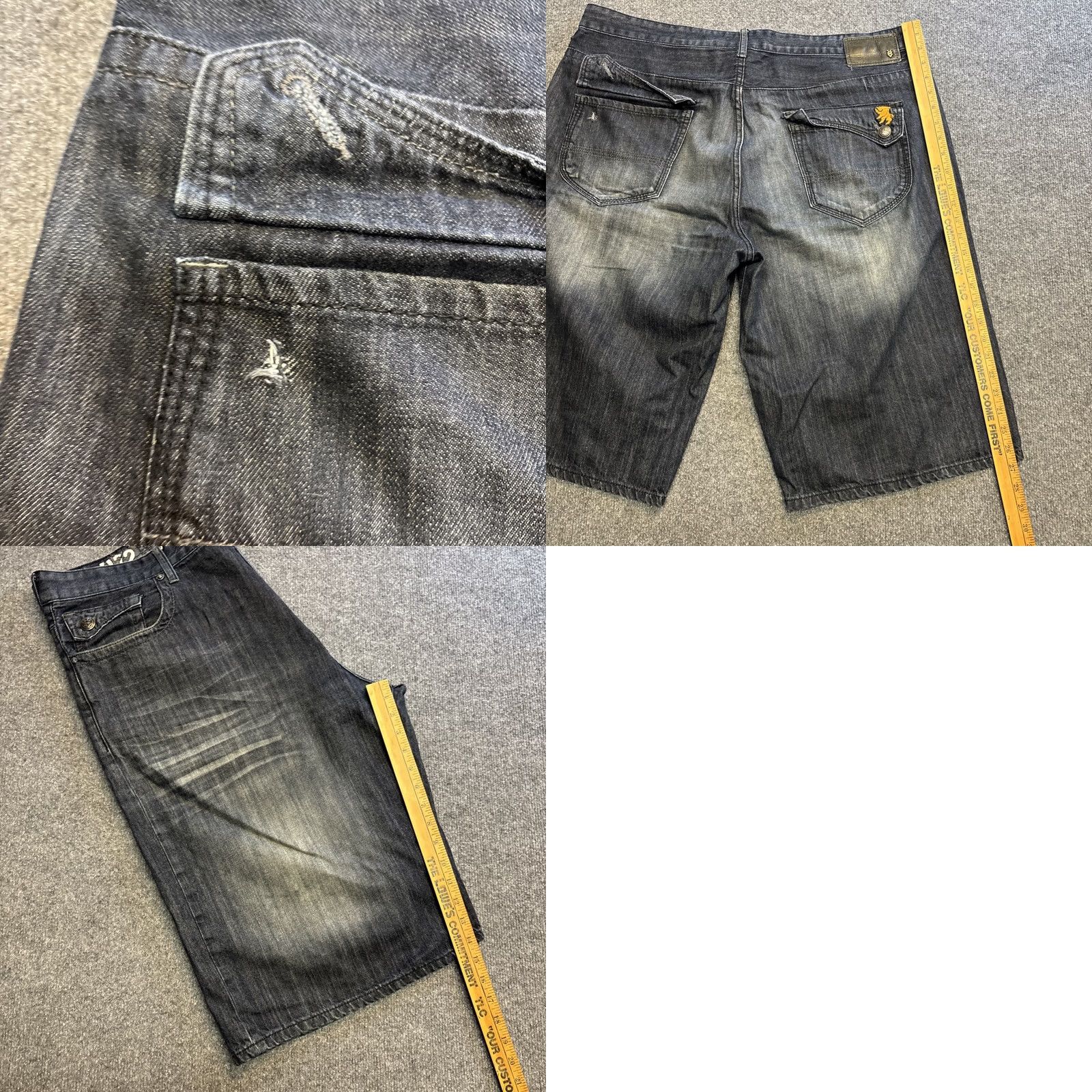 Ecko Unltd. VINTAGE Ecko Unltd. Denim Shorts Men 40 Blue Baggy Fit Y2K Hip Hop Acid Dark Wash Denim Shorts Mens Baggy Hip Hop 90s Boys Size US 40 / EU 56 - 8 Thumbnail