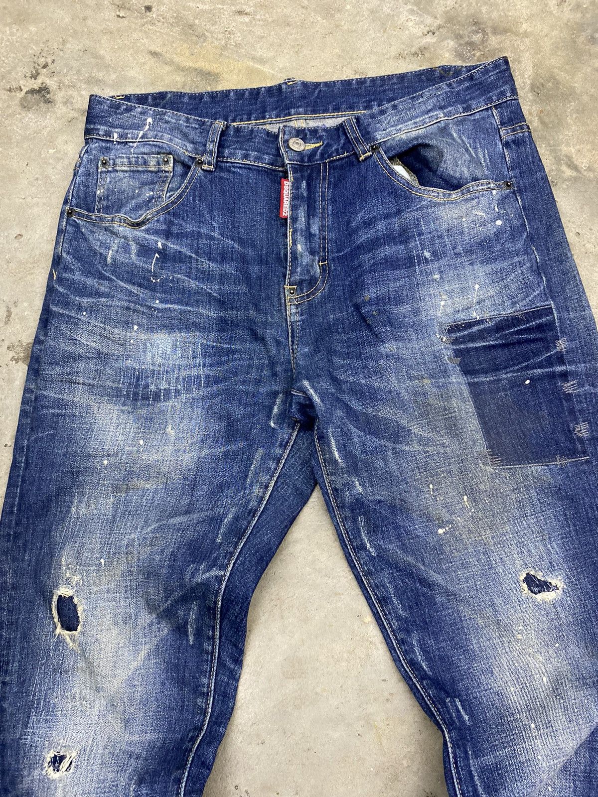 Dsquared2 × If Six Was Nine splater jeans pant dsquared distressed patchwork Size US 31 - 4 Thumbnail