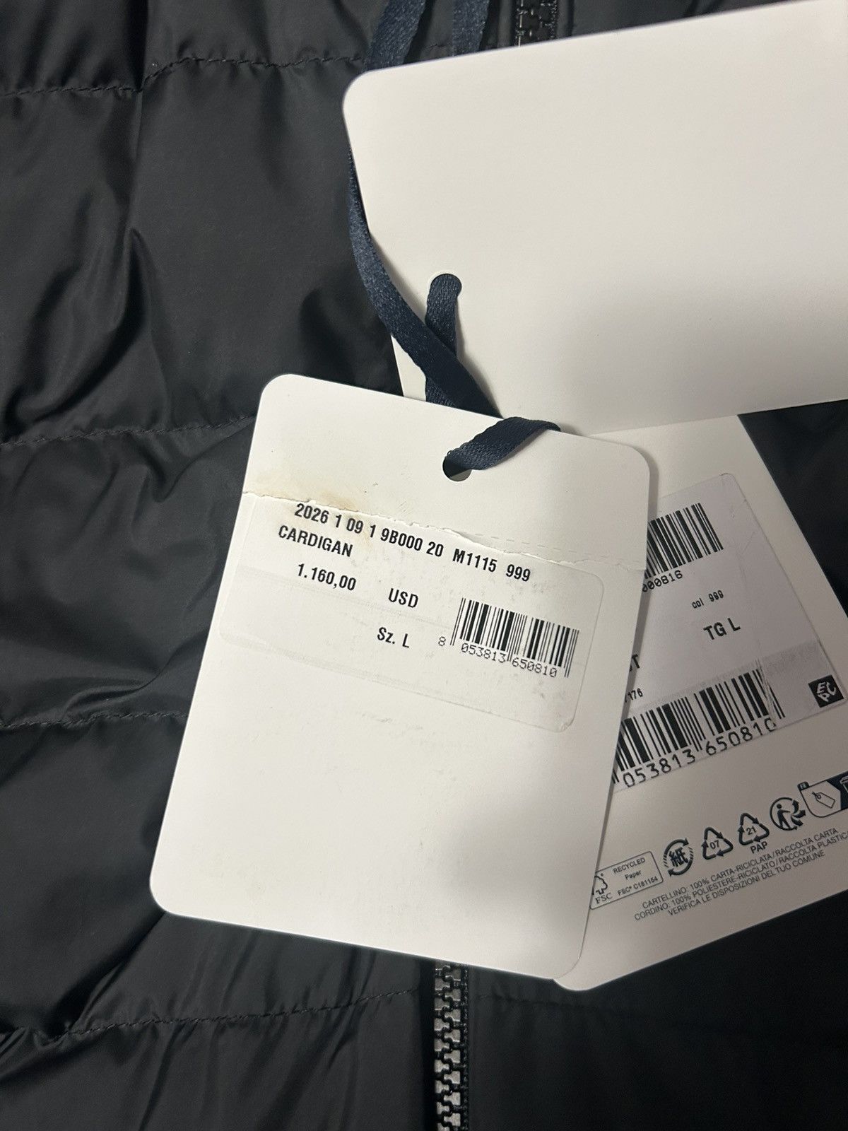 Moncler MONCLER Panelled Cotton and Quilted Shell Down Zip-Up Size US L / EU 52-54 / 3 - 2 Thumbnail