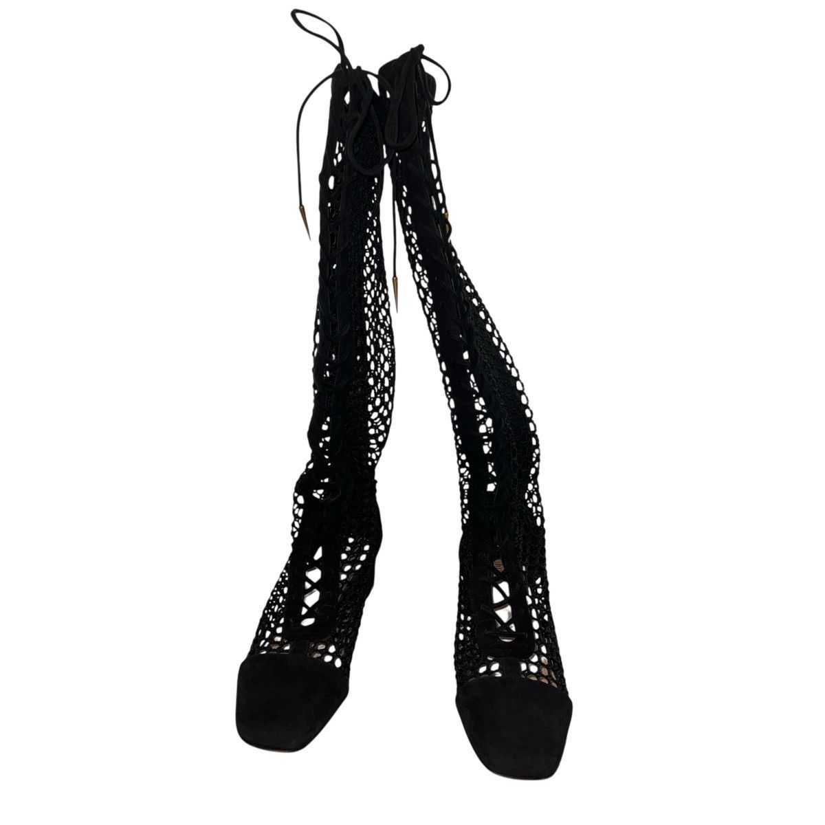 Dior Christian Dior Naughtily-D Suede Mesh Statement Boots Size US 6.5 / IT 36.5 - 2 Thumbnail