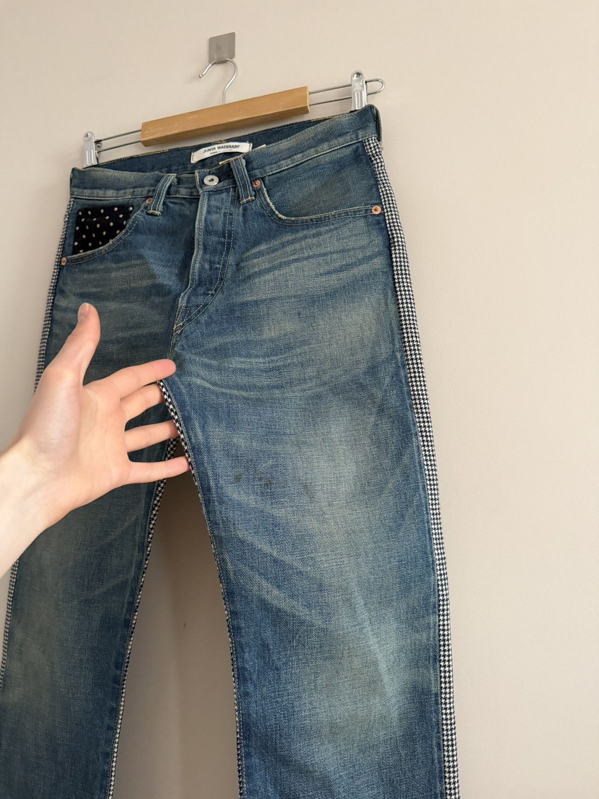 Junya Watanabe Vintage Japan Junya Watanabe CDG Hybrid Denim Wool Pants Size US 30 / EU 46 - 3 Thumbnail