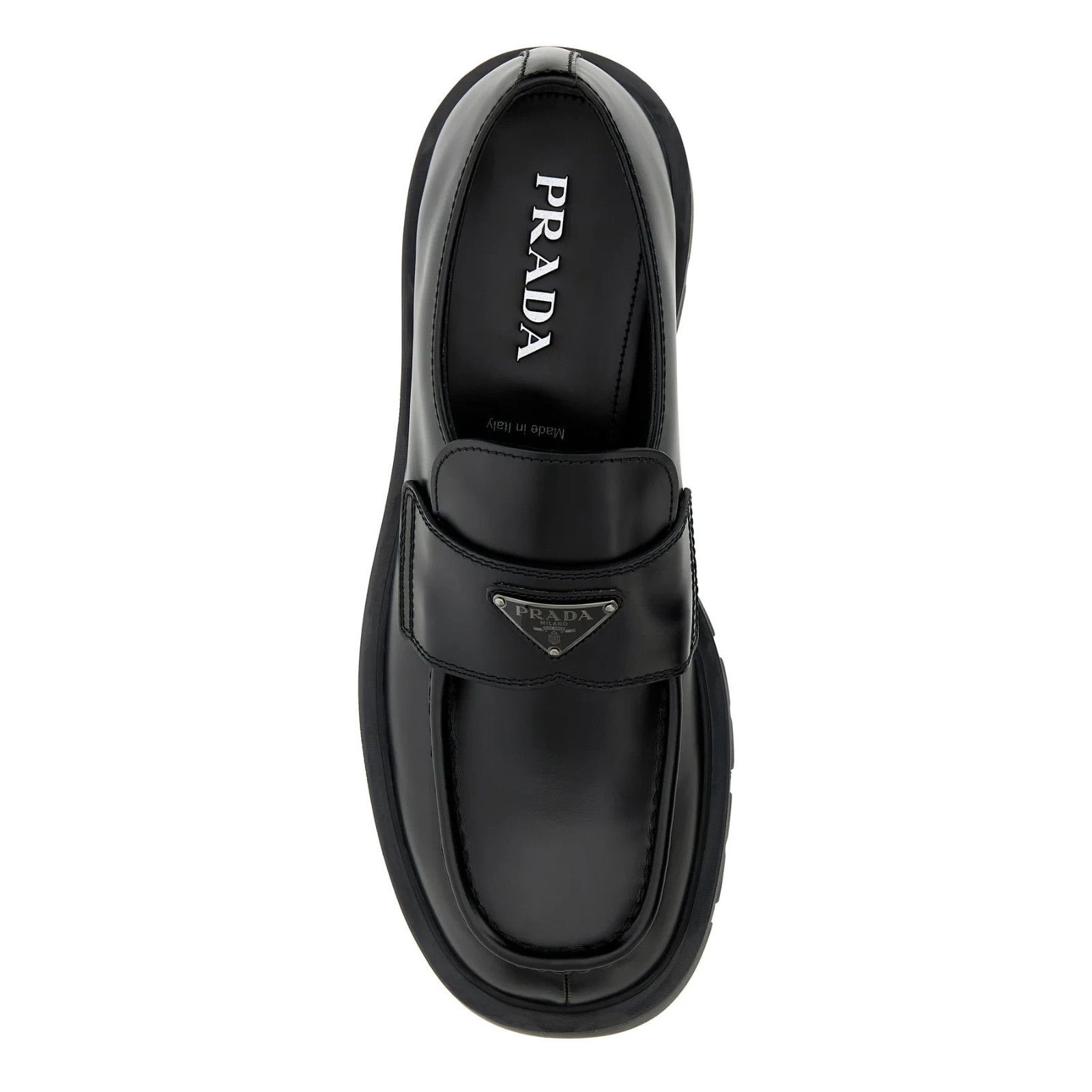 Prada PRADA Black Leather Loafers New And Authentic (Men's size:12 Size US 12 / EU 45 - 4 Thumbnail
