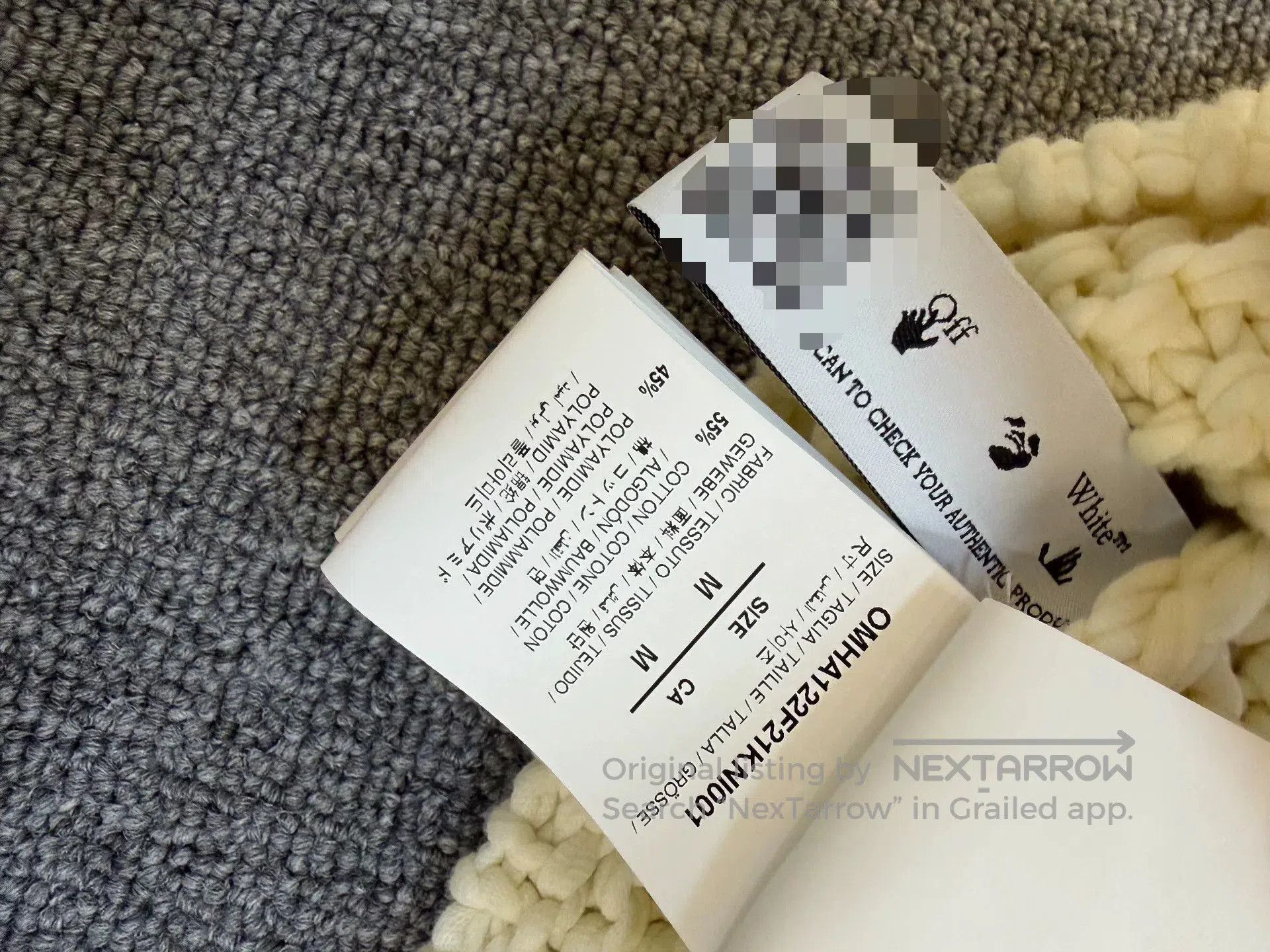 Off-White OFF-WHITE Drop Shoulder Knit Sweater. Size US M / EU 48-50 / 2 - 7 Thumbnail