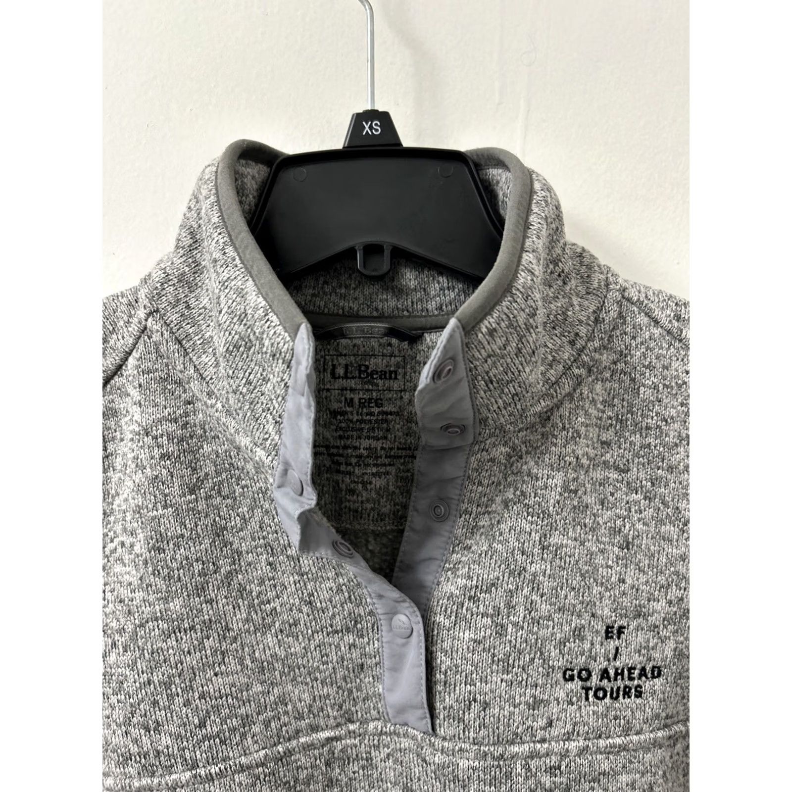 Vintage VINTAGE LL Bean Sweater Fleece Pullover Womens M Gray Kangaroo Pockets 1/4 Snap 506473 Size M / US 6-8 / IT 42-44 - 6 Thumbnail
