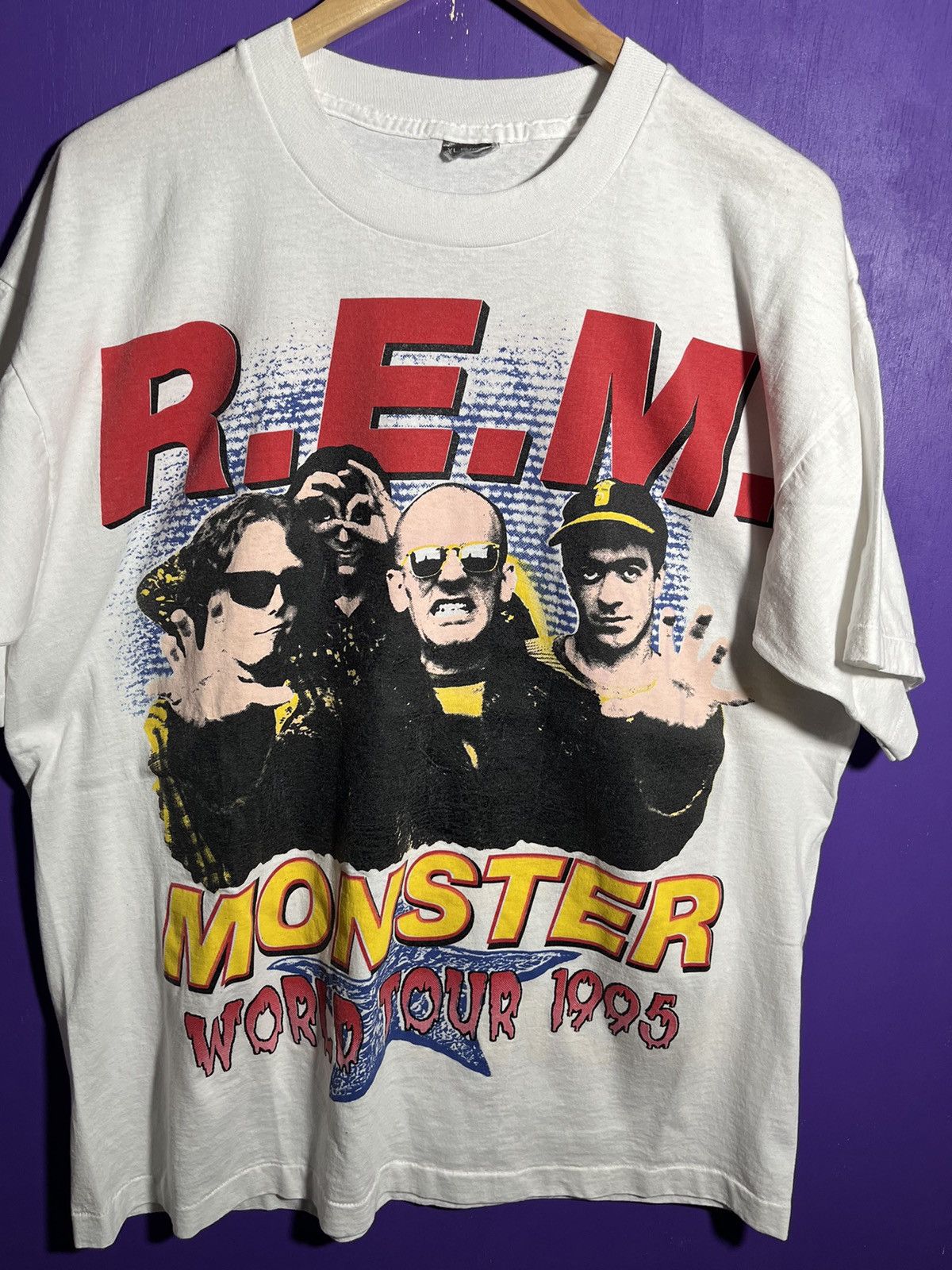 Band Tees × Vintage Vintage 1995 REM monster world tour t-shirt Size US XL / EU 56 / 4 - 3 Thumbnail