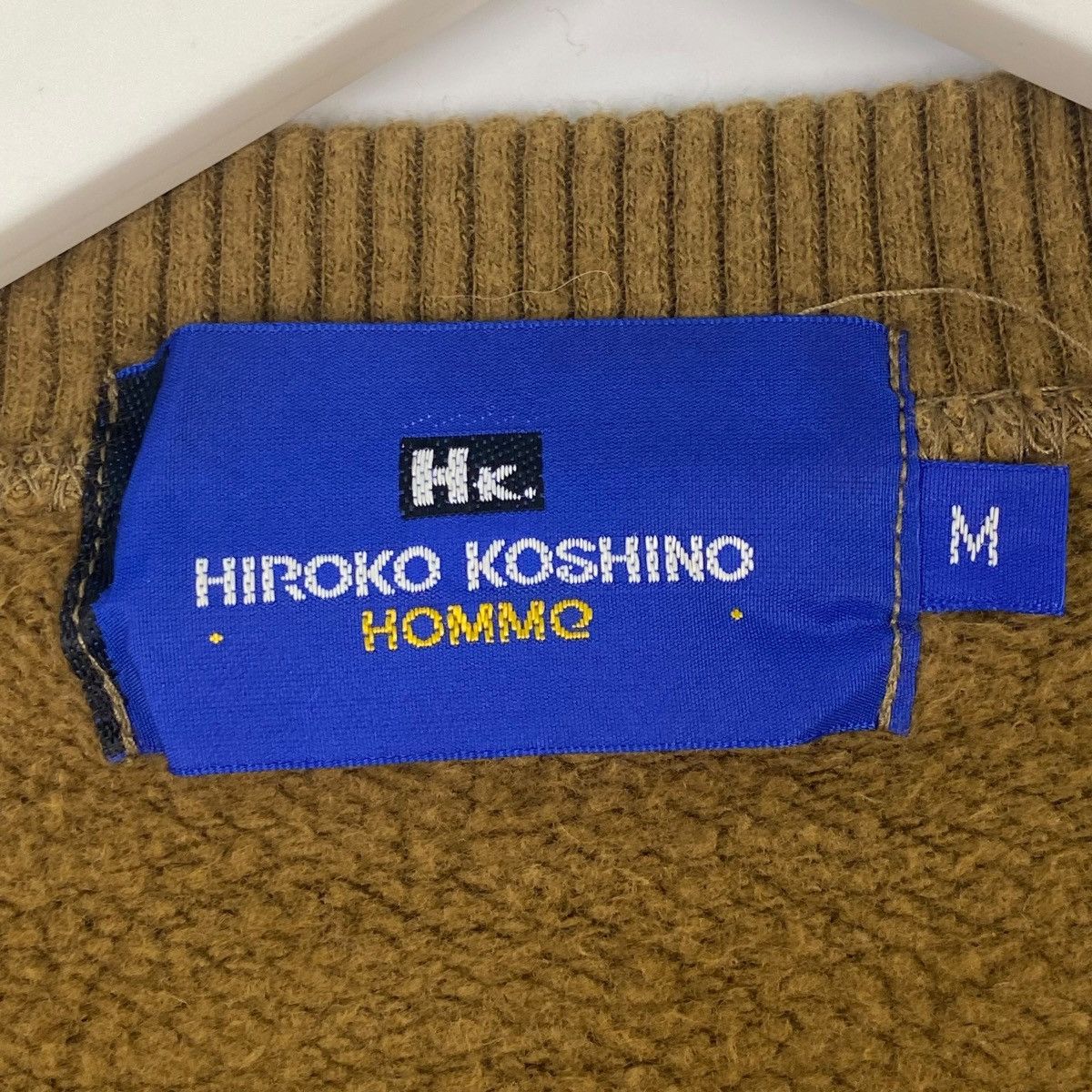 Hiroko Koshino Homme Vintage 90s Hiroko Koshino Embroidered Sweatshirt Brown Size US M / EU 48-50 / 2 - 5 Thumbnail