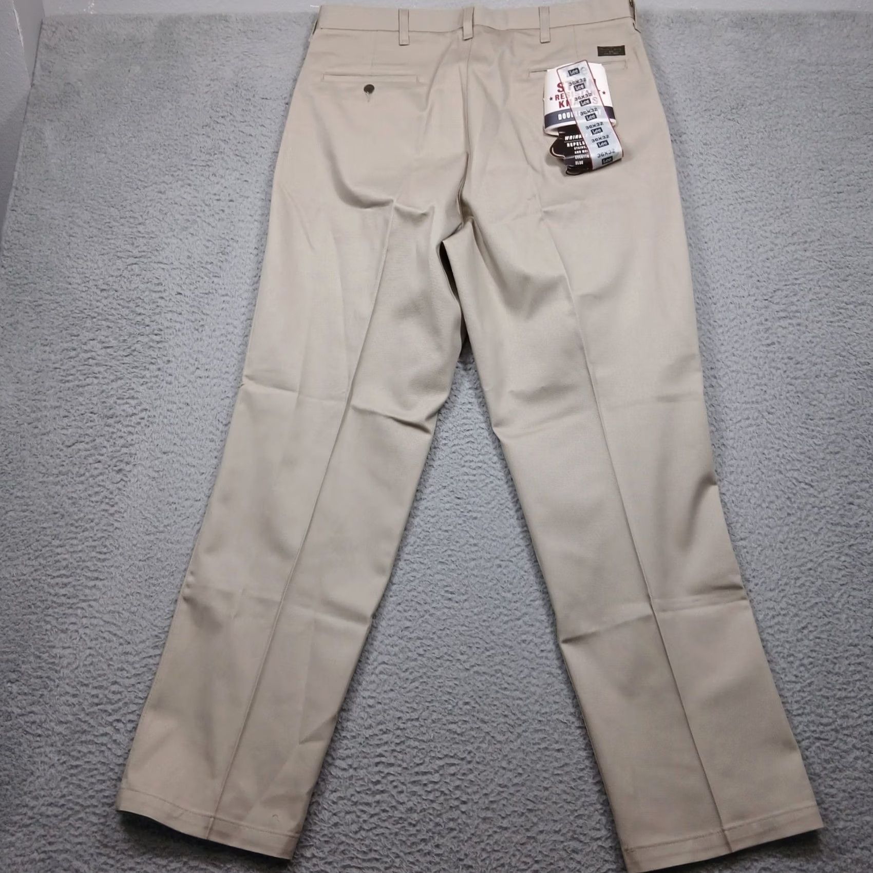 Lee Lee Khaki Pants Men's 36x32 Chino Classic Inseam 32 Wrinkle Resistant Stain Resistant NWT Size US 36 / EU 52 - 3 Thumbnail