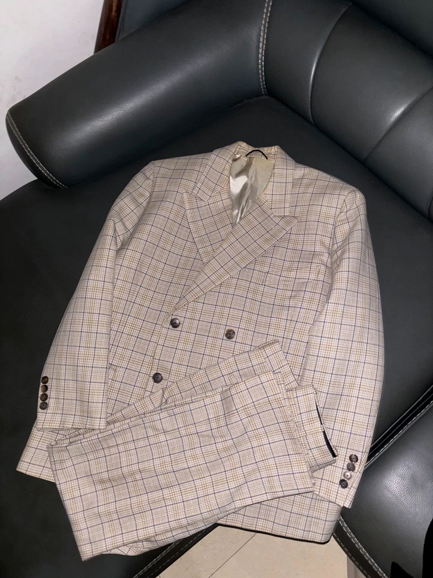 Balenciaga Balenciaga 2017SS Boxy Plaid Suit Set Size US S / EU 44-46 / 1 - 1 Thumbnail