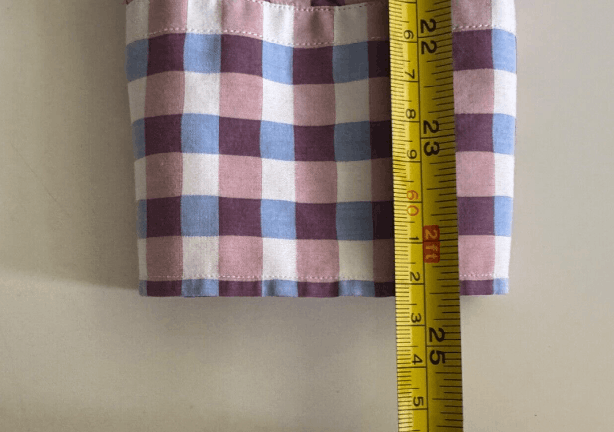 Canali Canali Men's M Button Down Gingham Check Purple Blue Cream Size US M / EU 48-50 / 2 - 9 Thumbnail