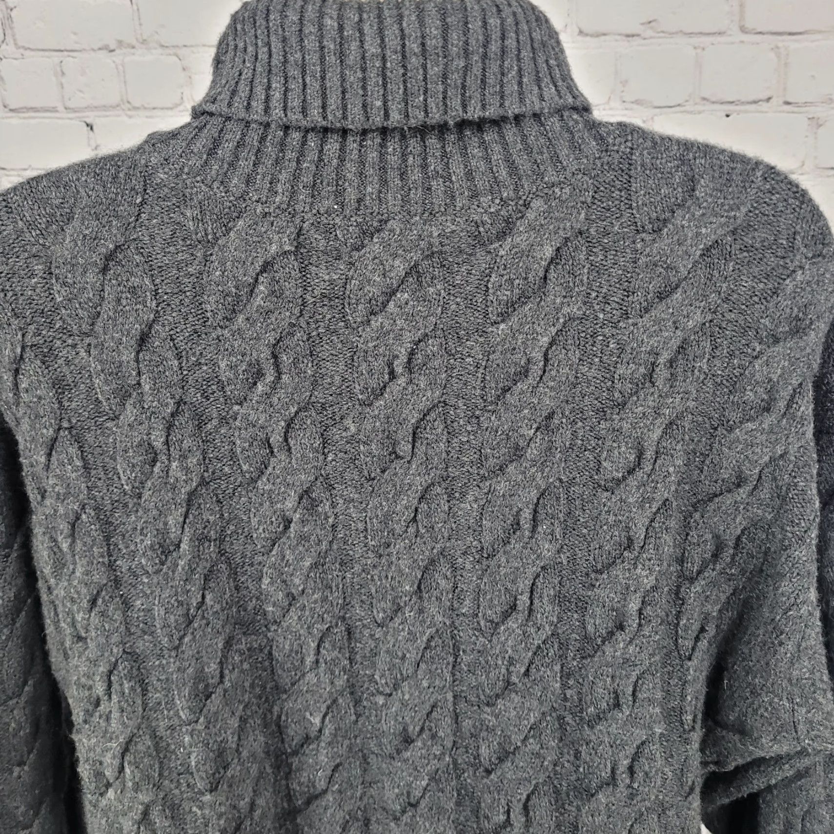 Nordstrom Nordstrom Women's Sweater - Wool Blend Turtleneck Pullover - Gray - Size M - Long Sleeve - Classic Casual Workwear - Hand Wash Only Size M / US 6-8 / IT 42-44 - 7 Thumbnail