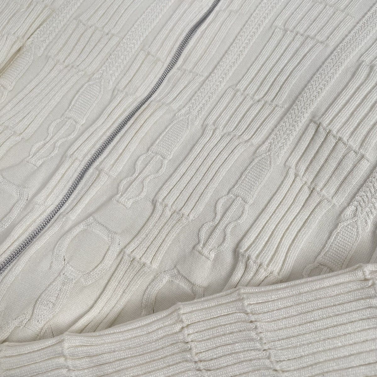 Hermes Hermes Pure White Silk Blend Cardigan K26WX Size M / US 6-8 / IT 42-44 - 7 Thumbnail