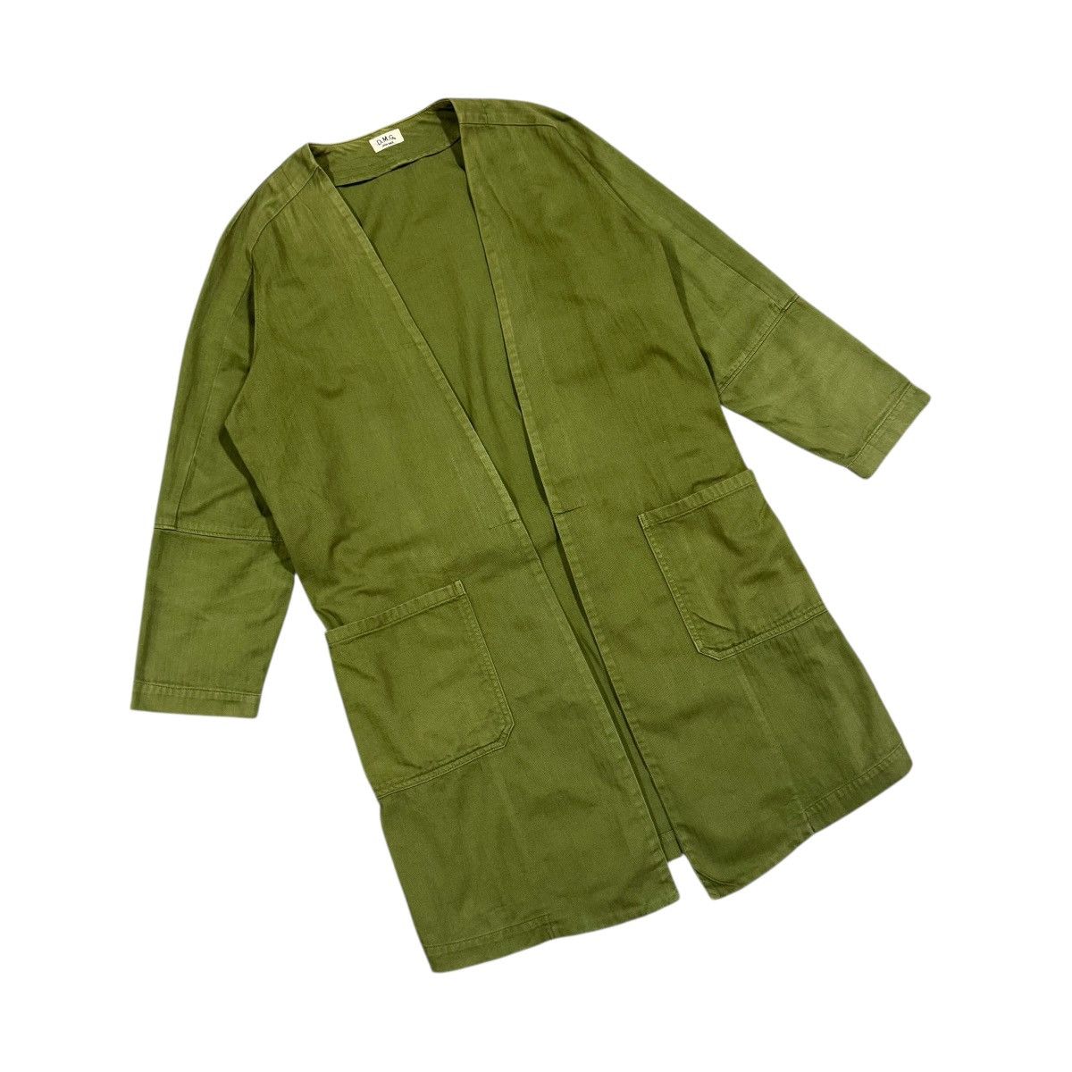 Toyo Enterprises Vtg🔥Domingo Hbt Kimono Cardigan Olive Green Military Style Size US M / EU 48-50 / 2 - 6 Thumbnail