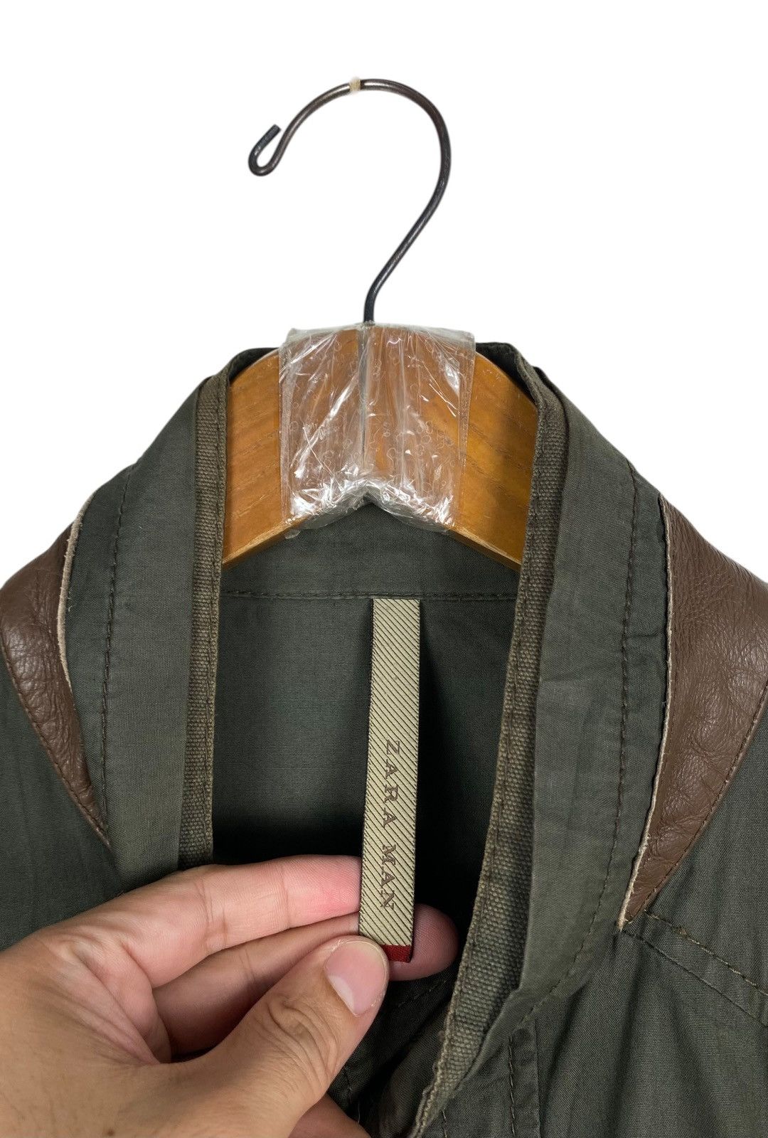 Zara Rare‼️ ZARA MEN Olive Green Military Style Jacket Size US M / EU 48-50 / 2 - 6 Thumbnail