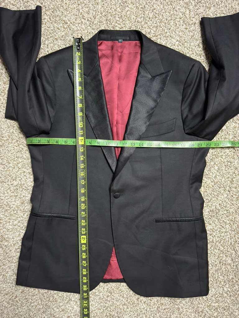 Suitsupply Suitsupply Perennial Black Wool Tuxedo Jacket - 44S Size 44S - 7 Thumbnail