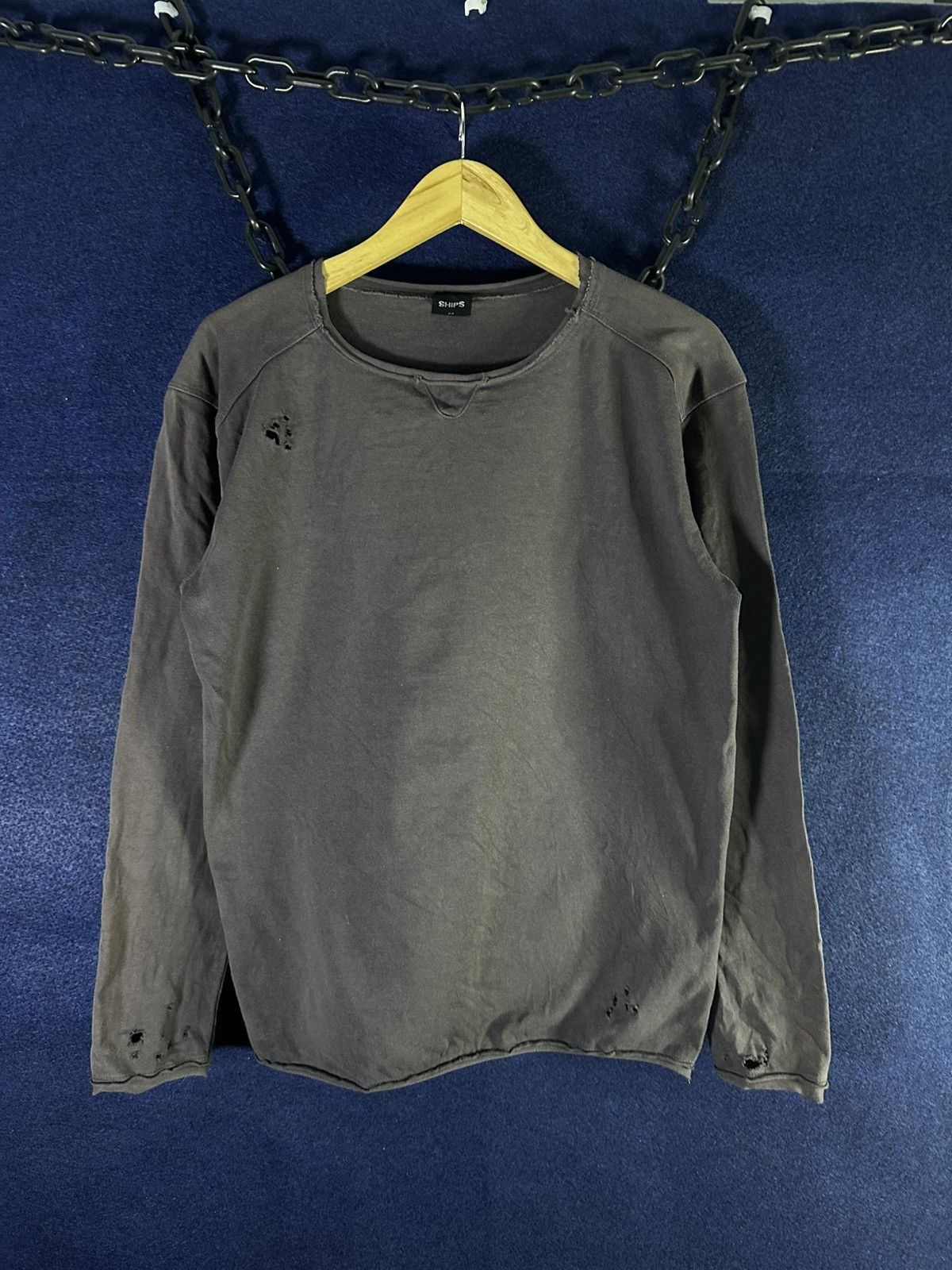 Japanese Brand Japanese Unfinished & Distressed Longsleeve Raf Simons Style Size US M / EU 48-50 / 2 - 1 Thumbnail