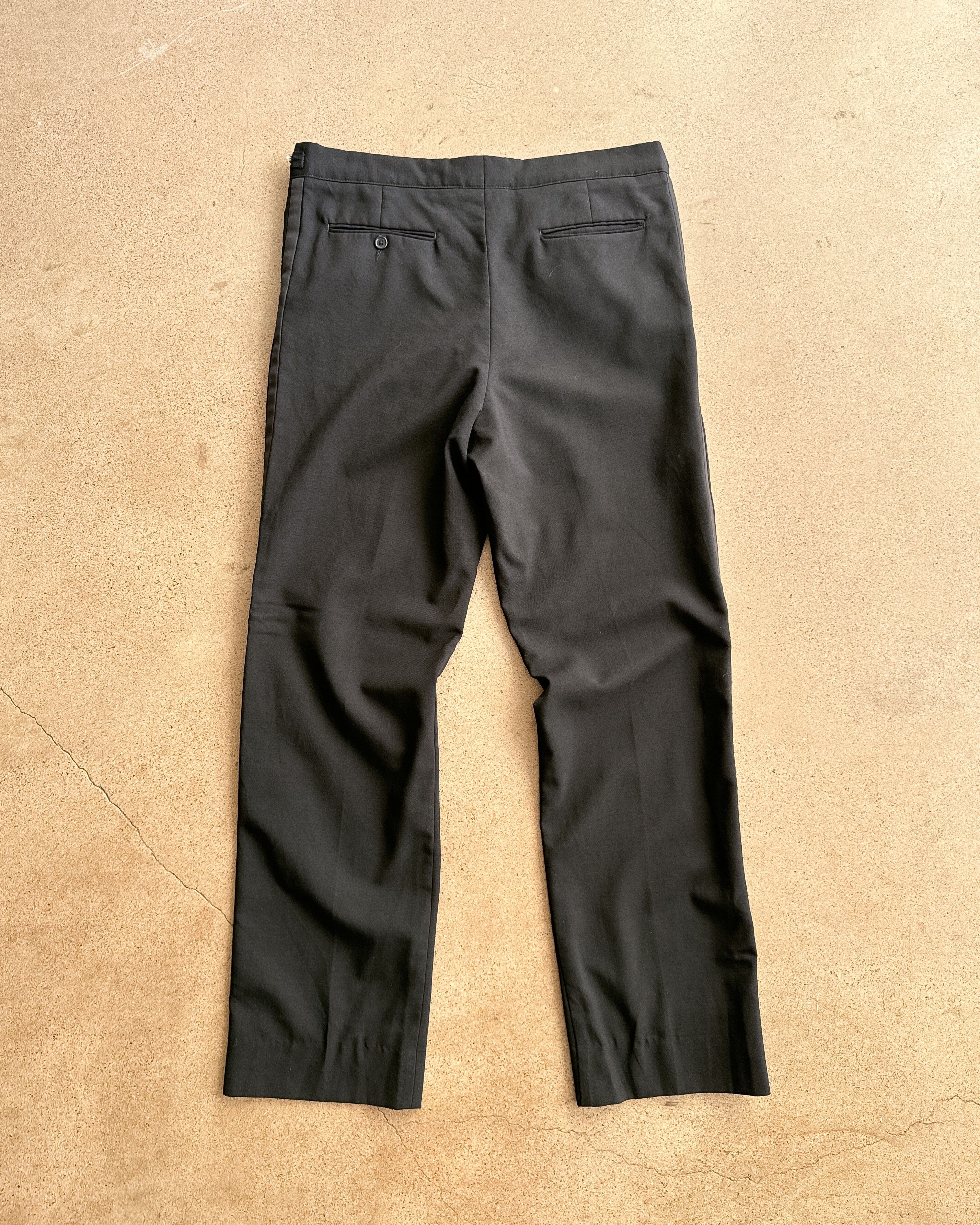 Vintage Vintage 70s Black Satin Striped Adjustable Pants Pleated 34 Size US 34 / EU 50 - 5 Thumbnail