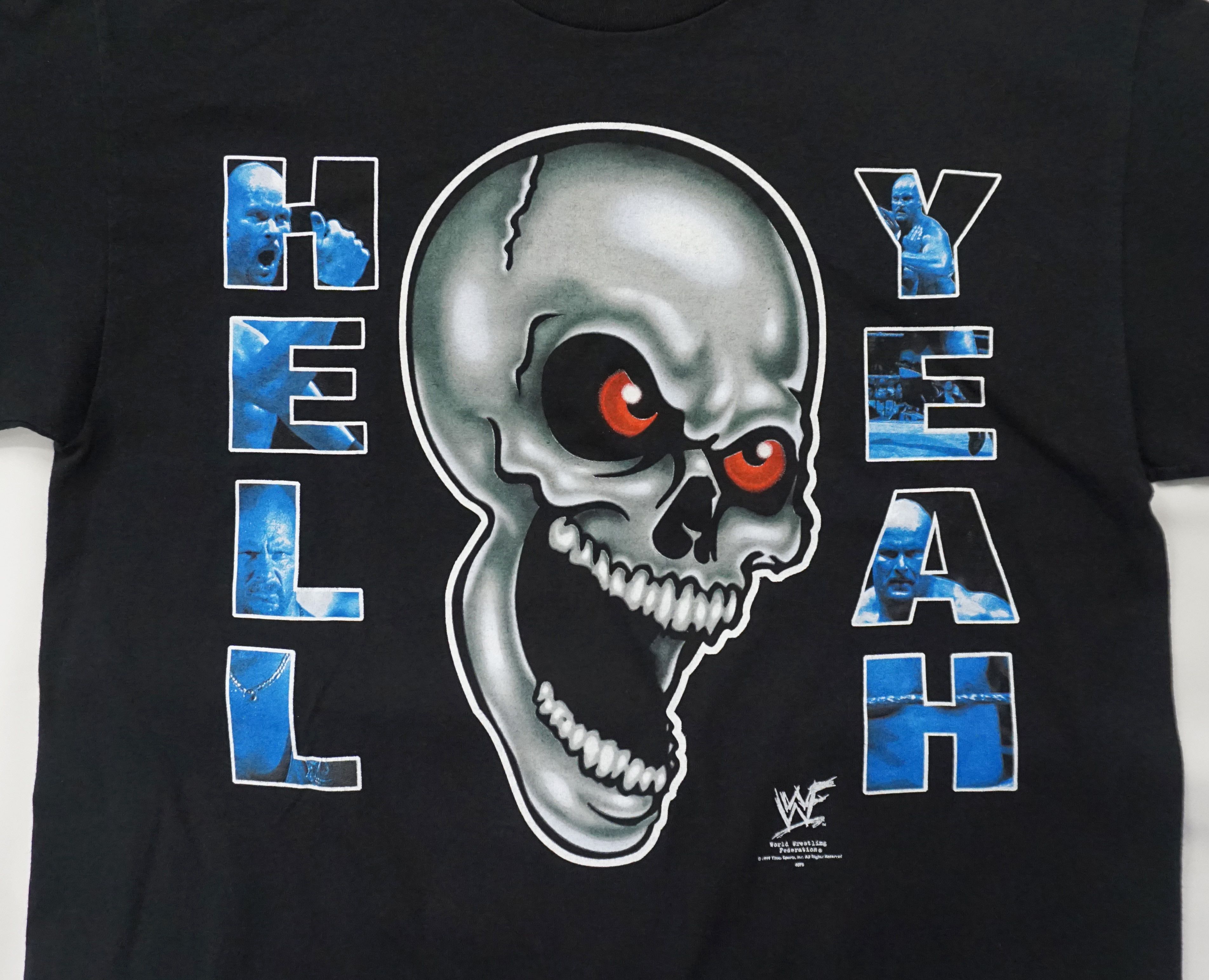 WWF 1999 WWF Stone Cold Steve Austin "Hell Yeah" T-shirt Size US L / EU 52-54 / 3 - 2 Thumbnail
