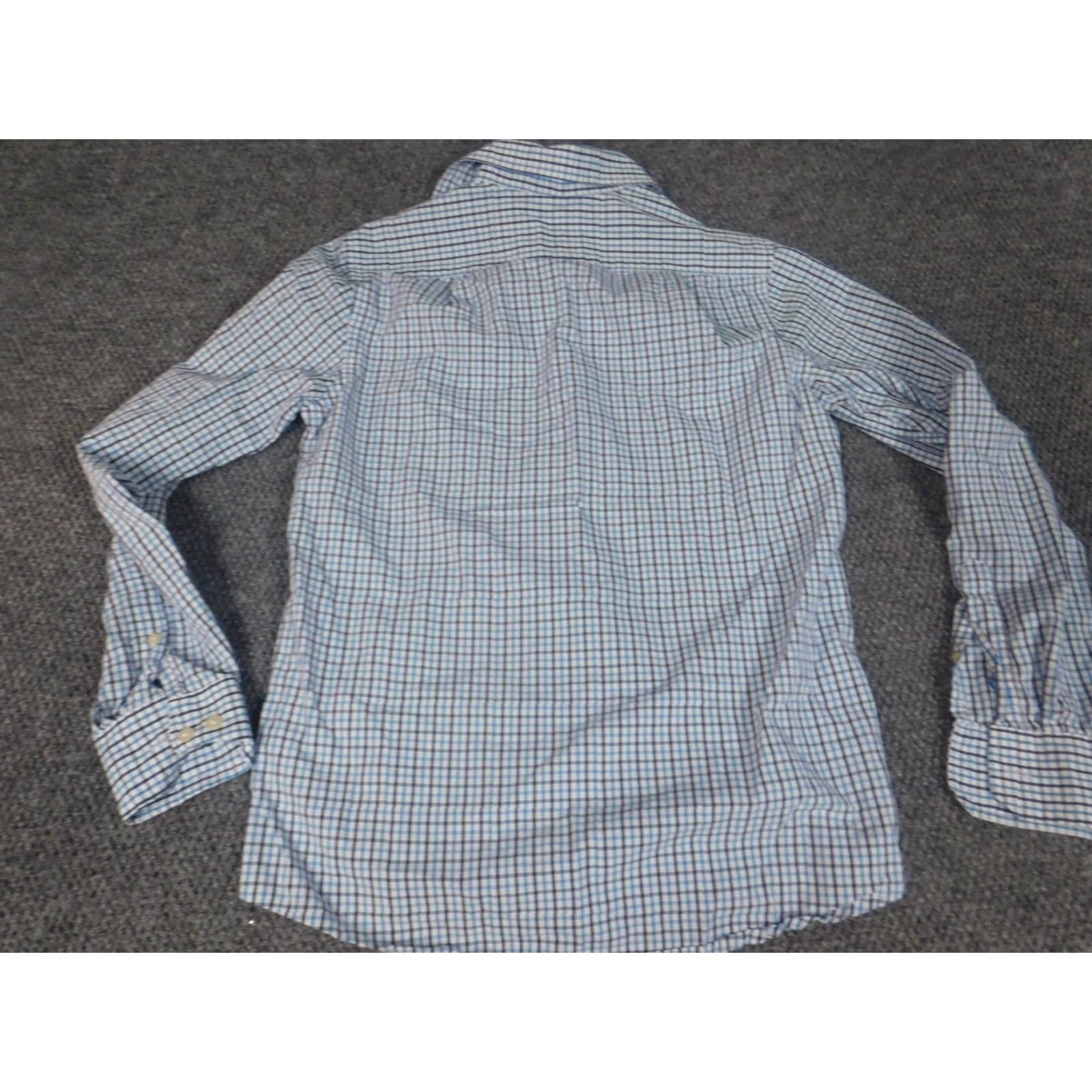 Izod IZOD Shirt Slim Fit Mens Small Blue Plaid Button-Down Long Sleeve, Collared, Button-Up, Knit Cotton, Pocket, Logo, Vintage: No, American, Regular Size Size US S / EU 44-46 / 1 - 7 Thumbnail