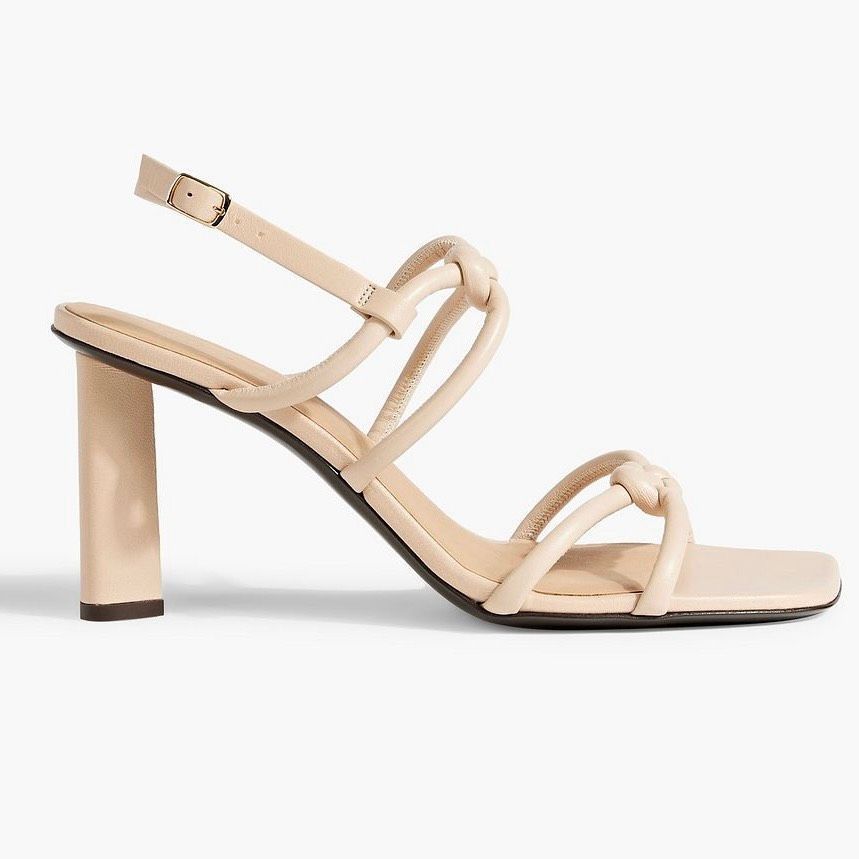 Frame Frame Le Hendrix Slingback Leather Heeled Sandals Cream Size Size US 8 / IT 38 - 1 Thumbnail