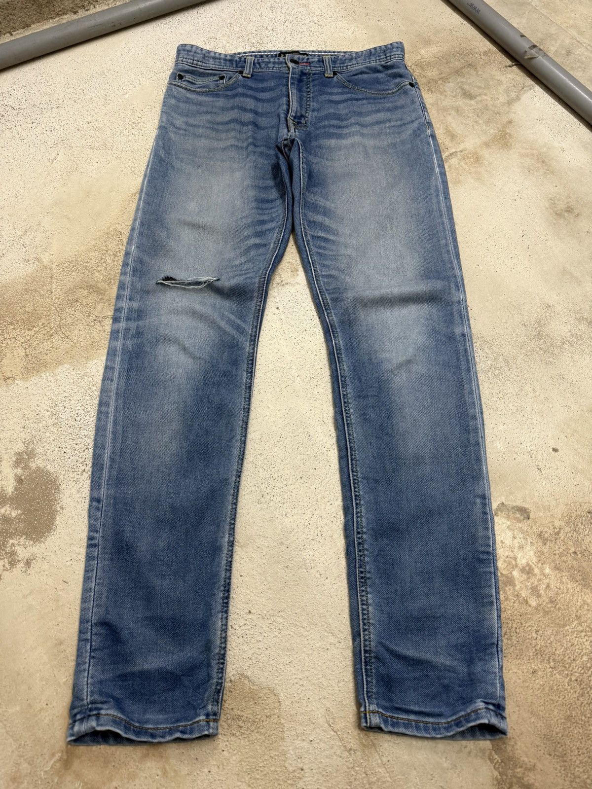 Number (N)ine Nano Universe Tokyo Serge De nimes Slim Stretch Jeans Pants Size US 29 - 1 Thumbnail