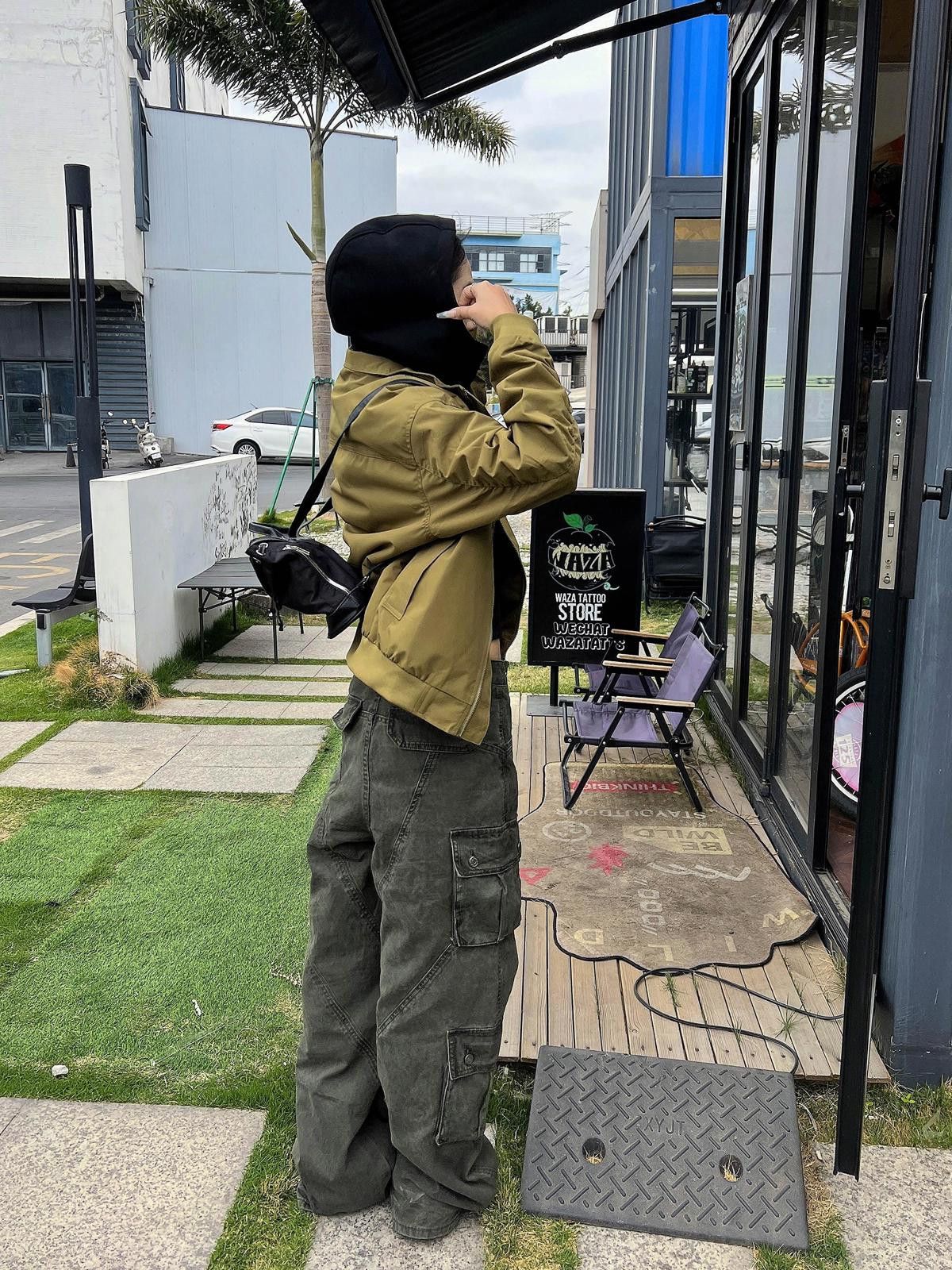 Other Green Cotton Baggy Cargo Pants Utility Workwear Size 27" / US 4 / IT 40 - 5 Thumbnail